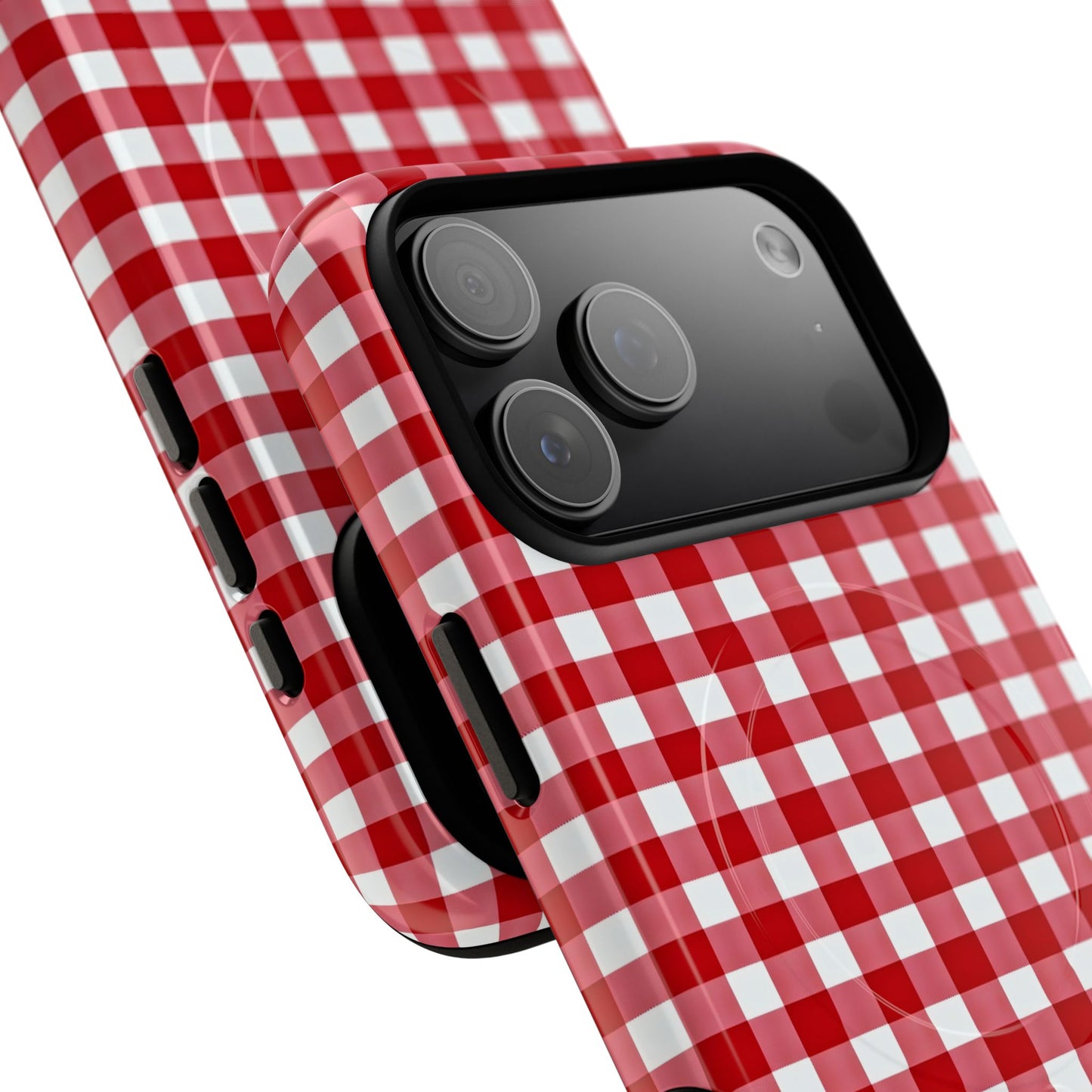 Red Plaid Tough Magnetic Phone Case