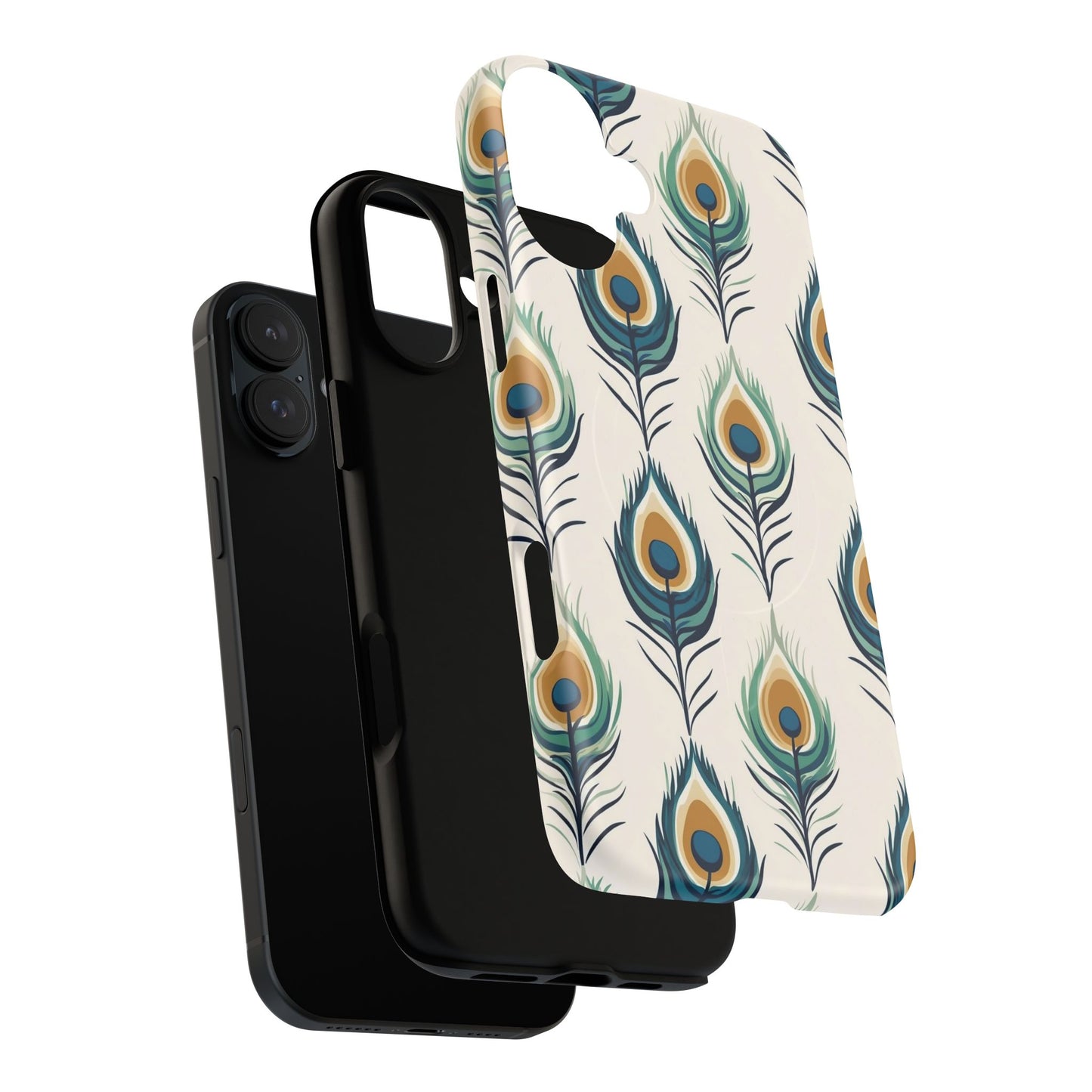 Peacock Feather Phone Tough Magnetic Case