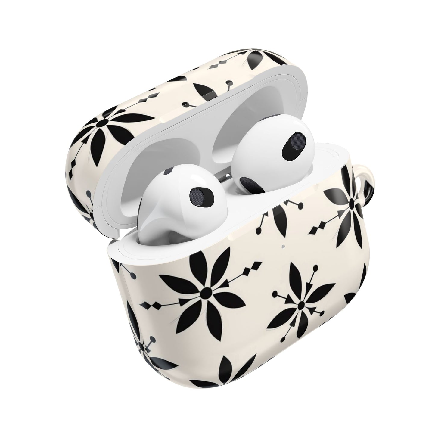 Cream & Black Design AirPod Cases