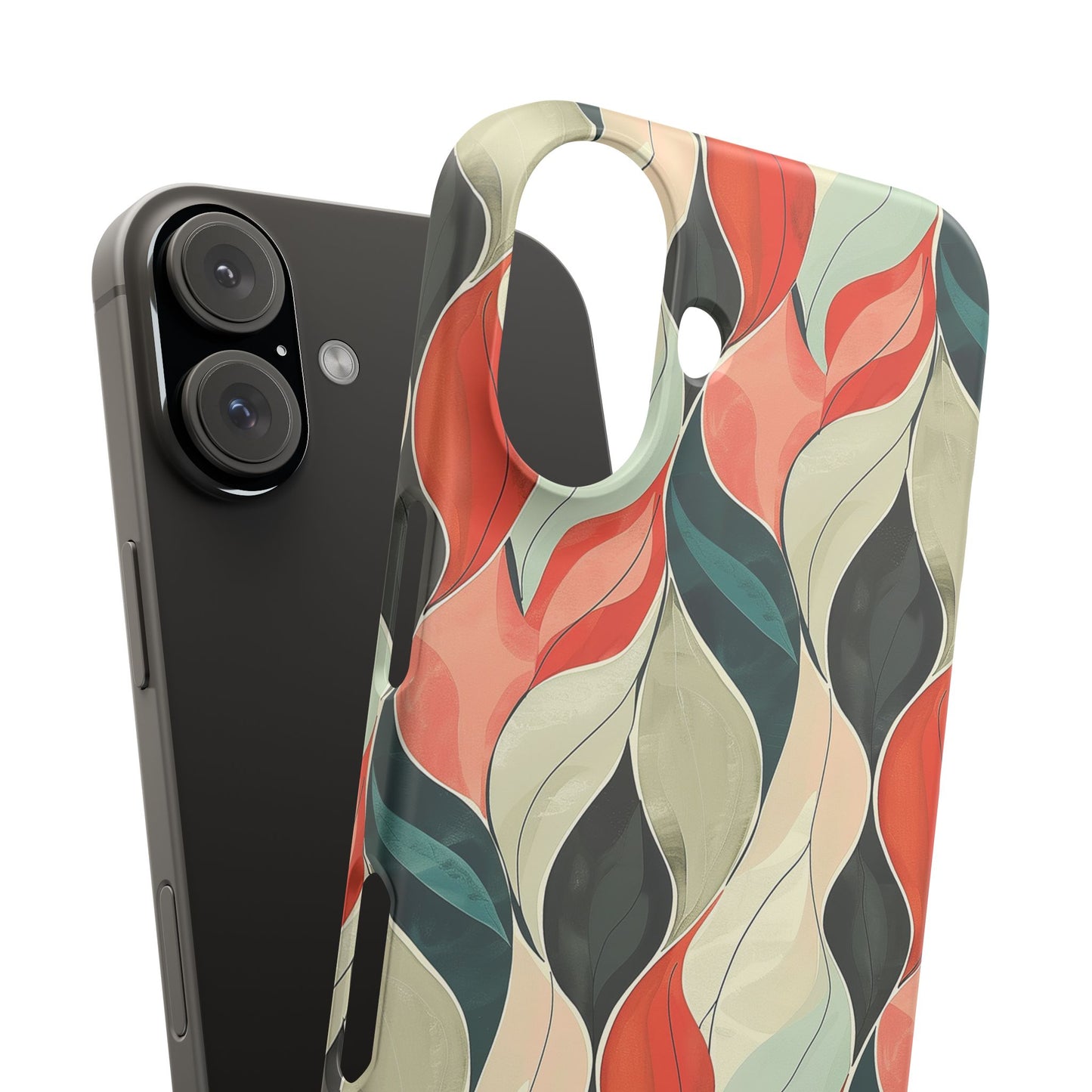 Soft Swirl Floral Snap Case