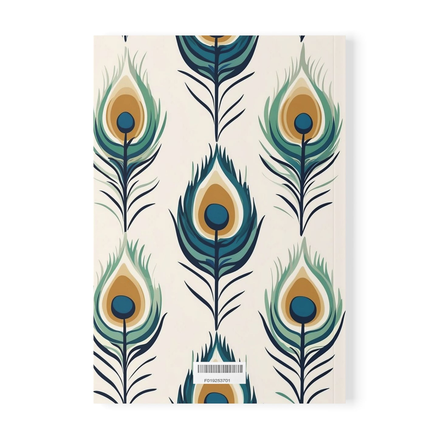Peacock Feather Pattern Softcover Notebook A5