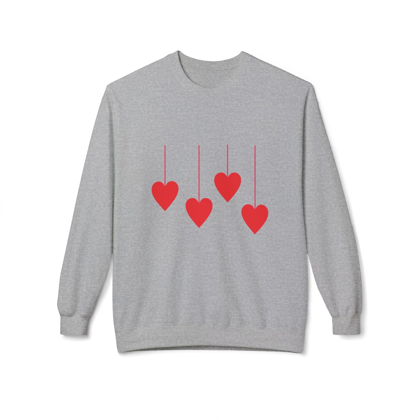 Valentine's Day Heart Sweatshirt - Unisex Midweight Crewneck