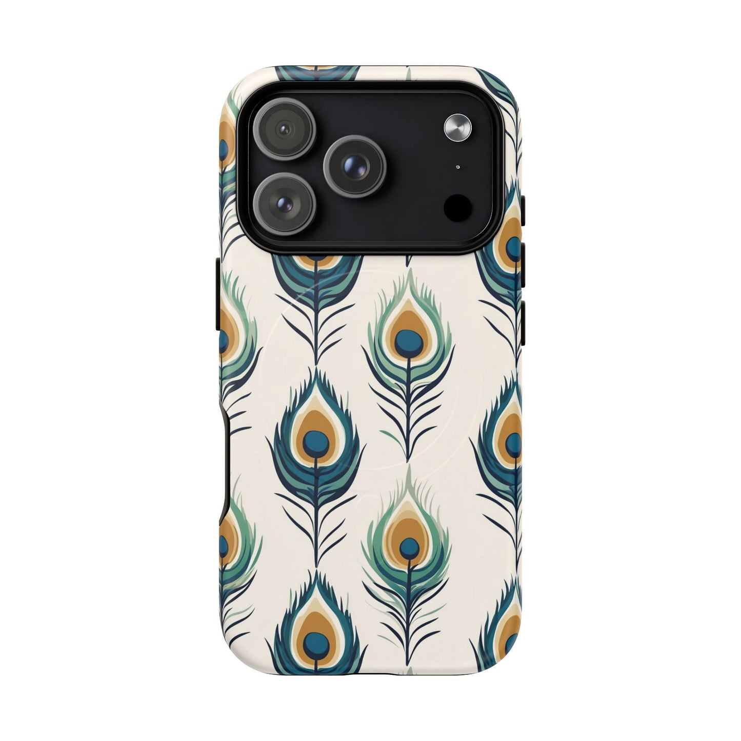 Peacock Feather Phone Tough Magnetic Case