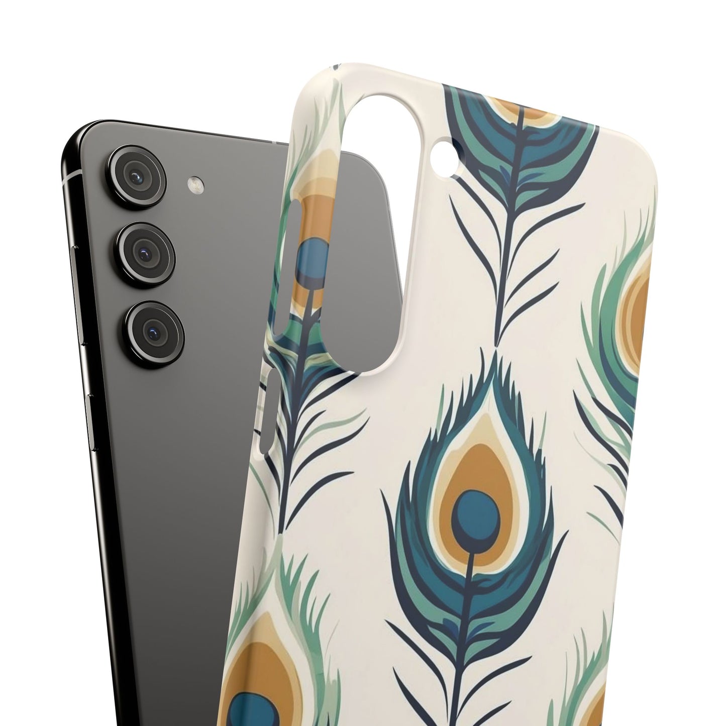 Peacock Feather Phone Snap Case