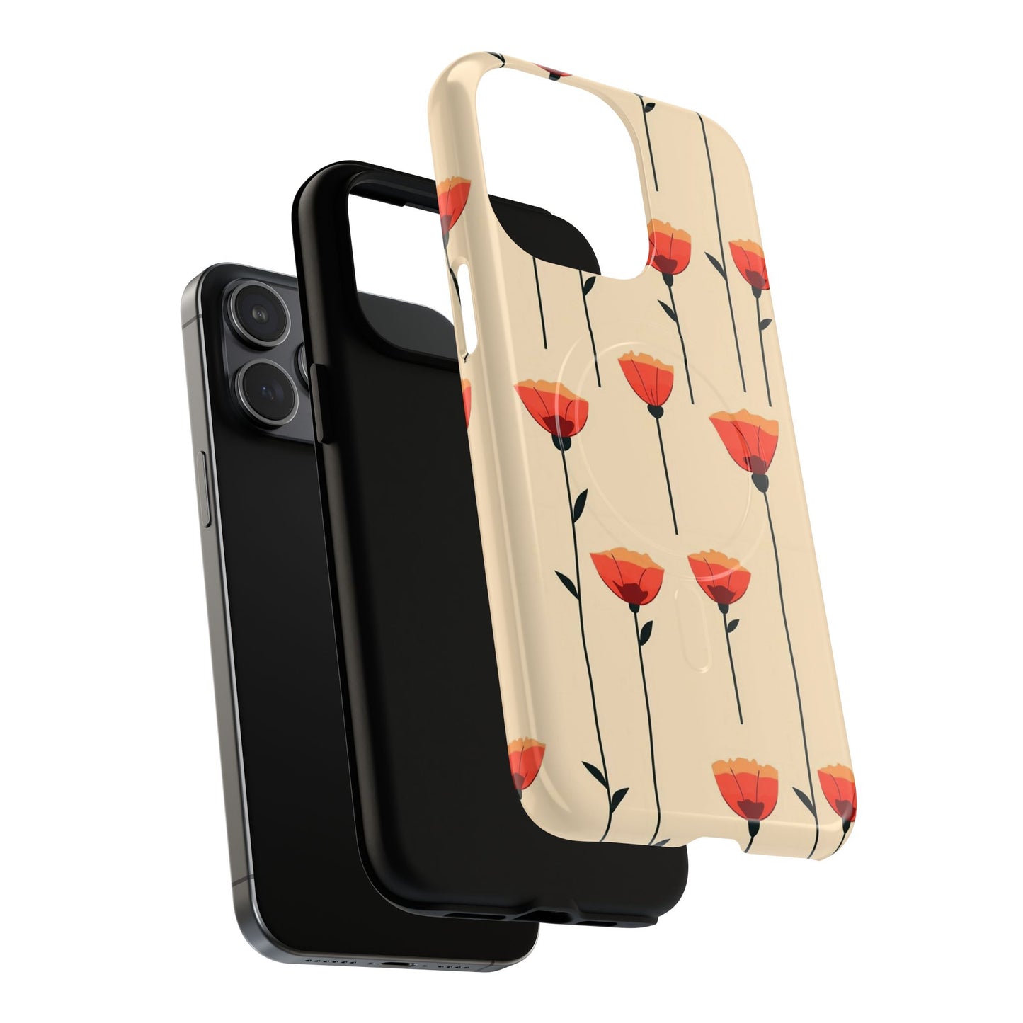 Poppy Line Tough Magnetic Phone Case