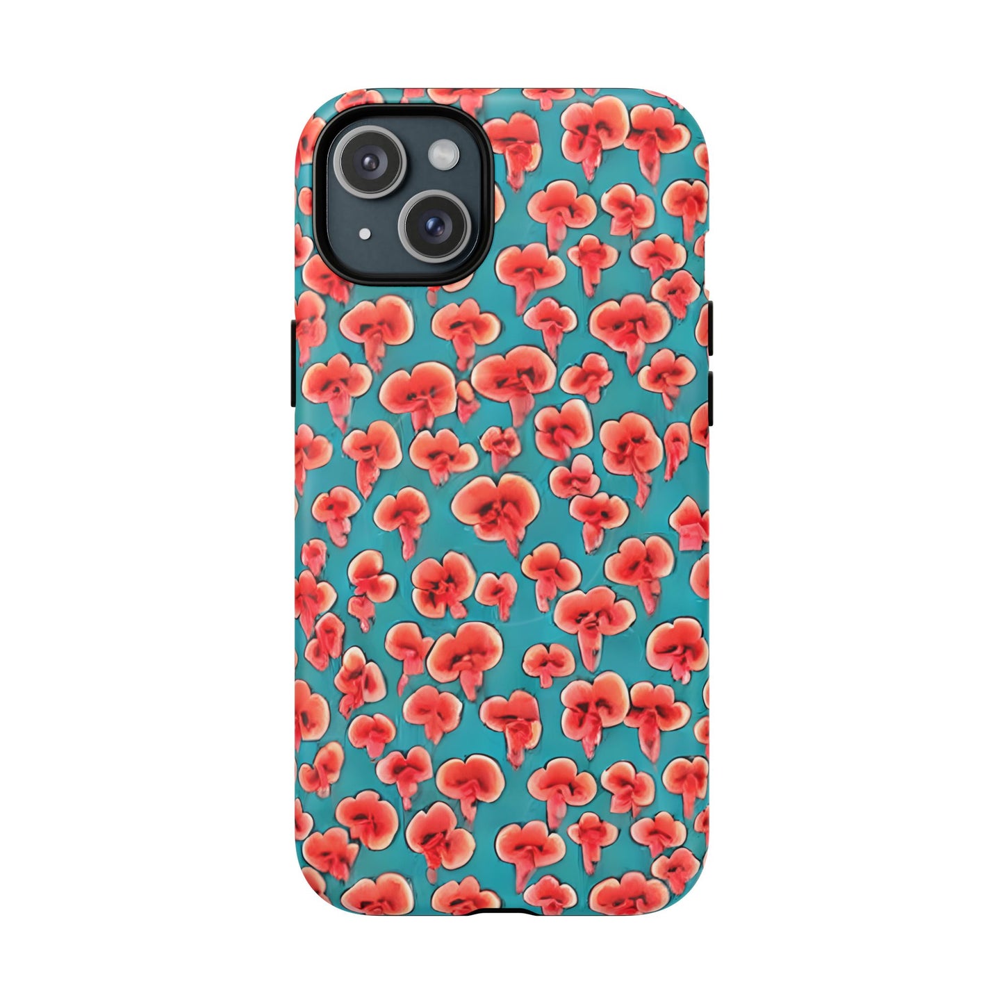 Coral & Teal Abstract Floral Tough Magnetic Case