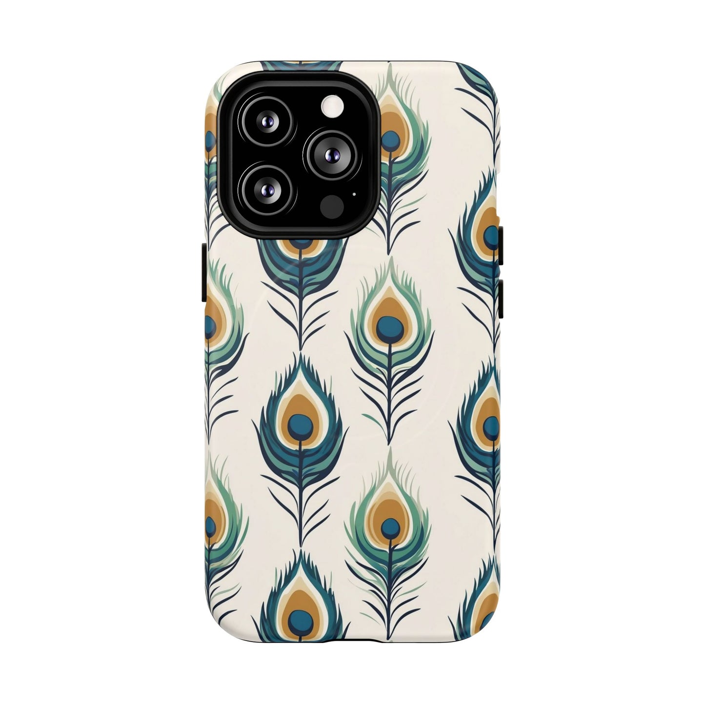 Peacock Feather Phone Tough Magnetic Case