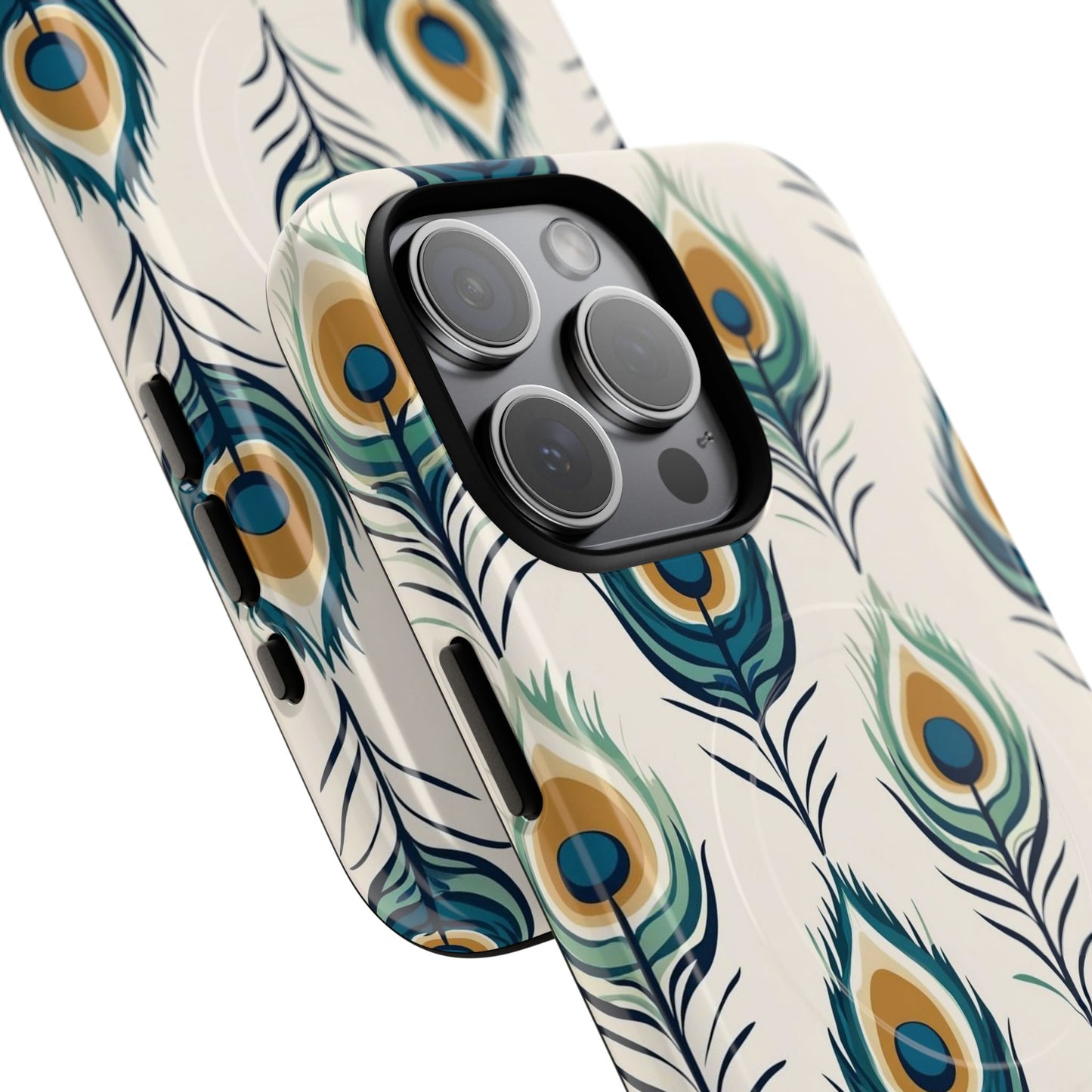 Peacock Feather Phone Tough Magnetic Case