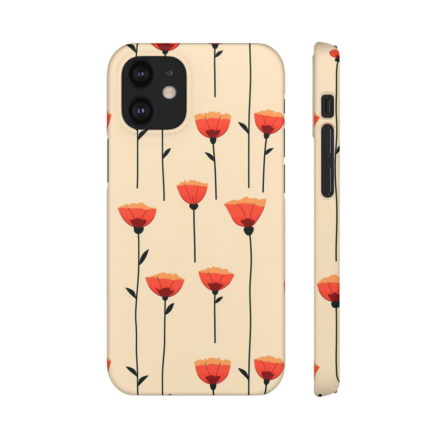 Poppy Line Snap Phone Case