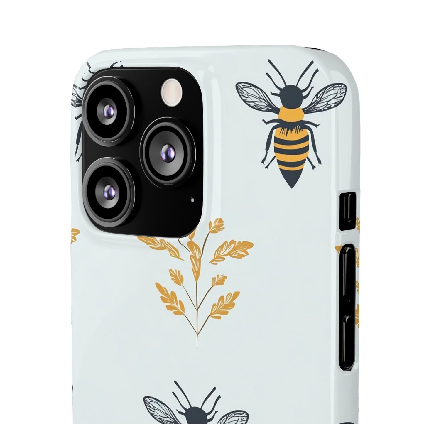 Blue Buzzing Bees Snap Case
