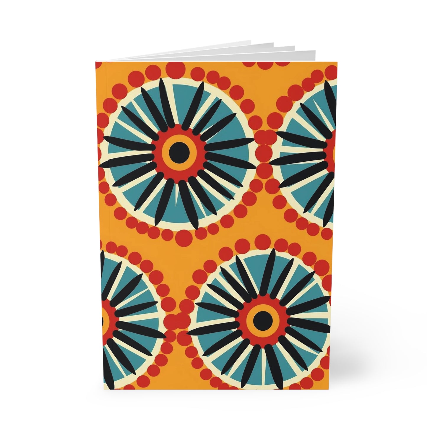 Colorful Floral Design A5 Softcover Notebook