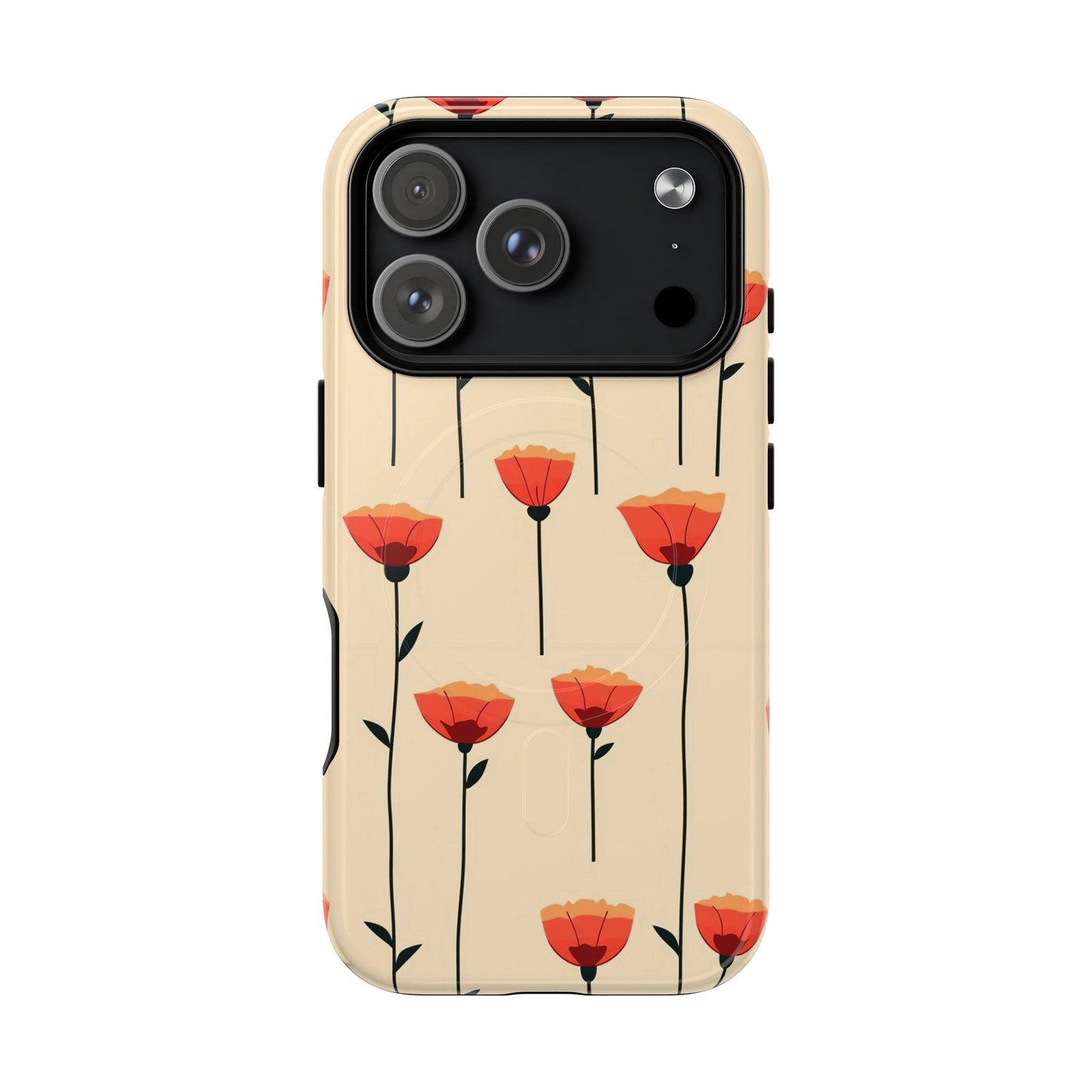 Poppy Line Tough Magnetic Phone Case