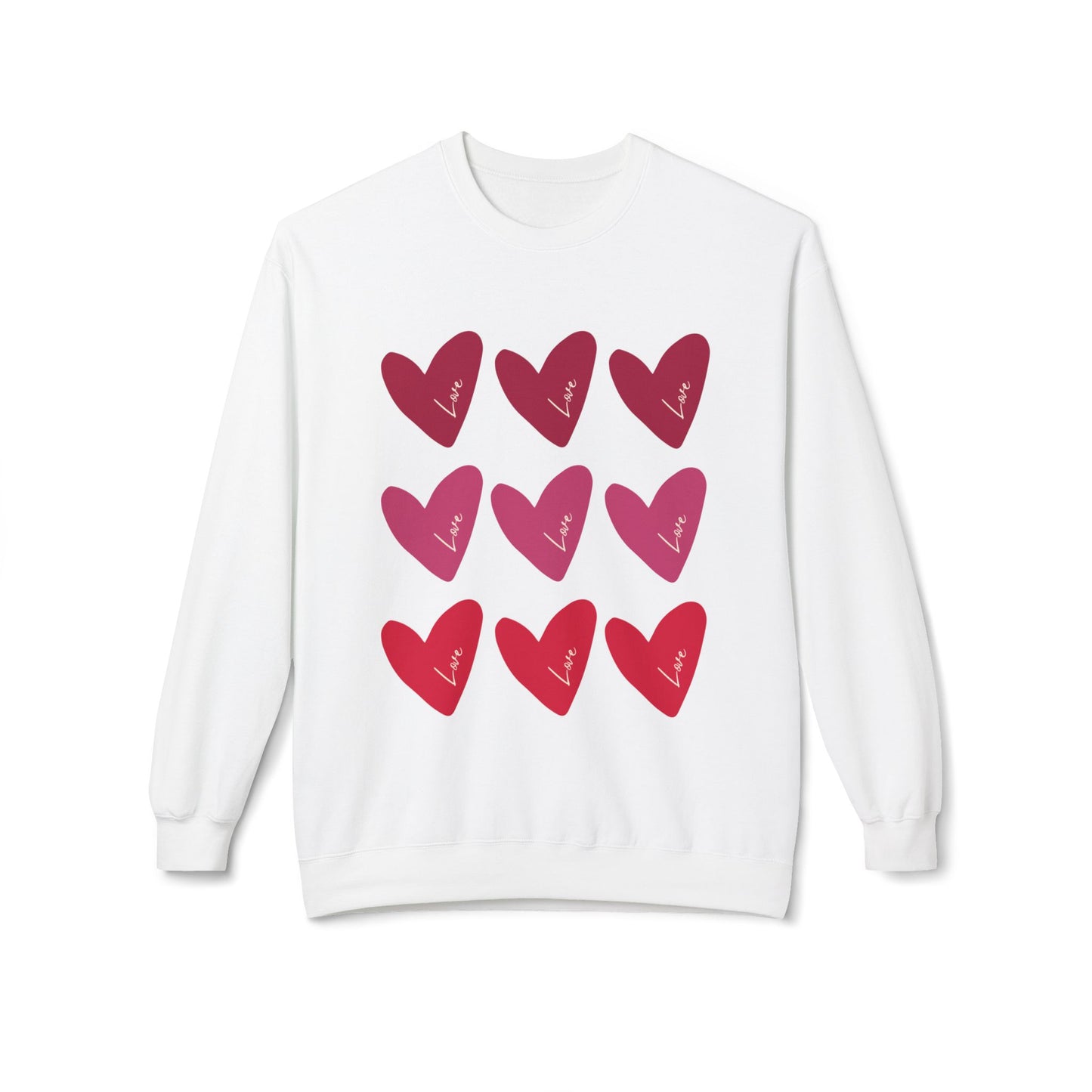Endless Hearts Fleece Crewneck Sweatshirt