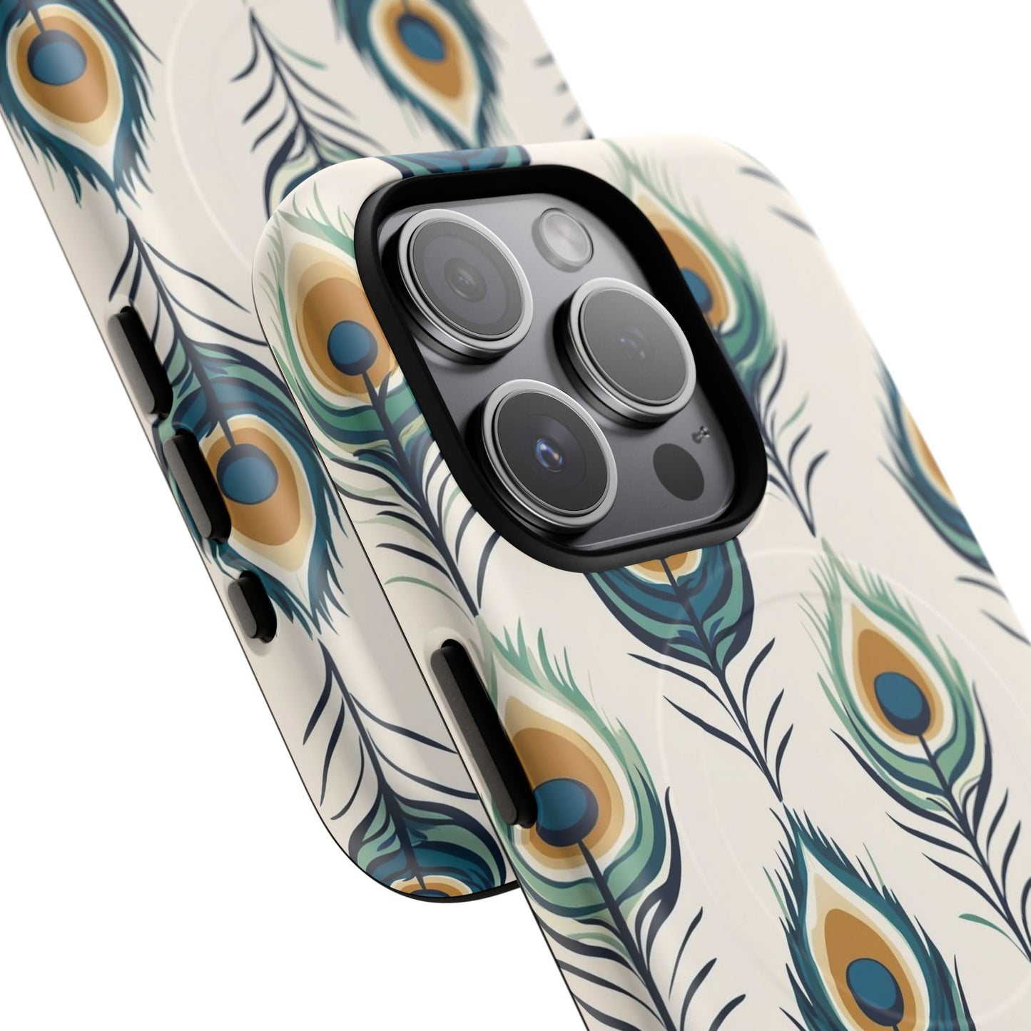 Peacock Feather Phone Tough Magnetic Case