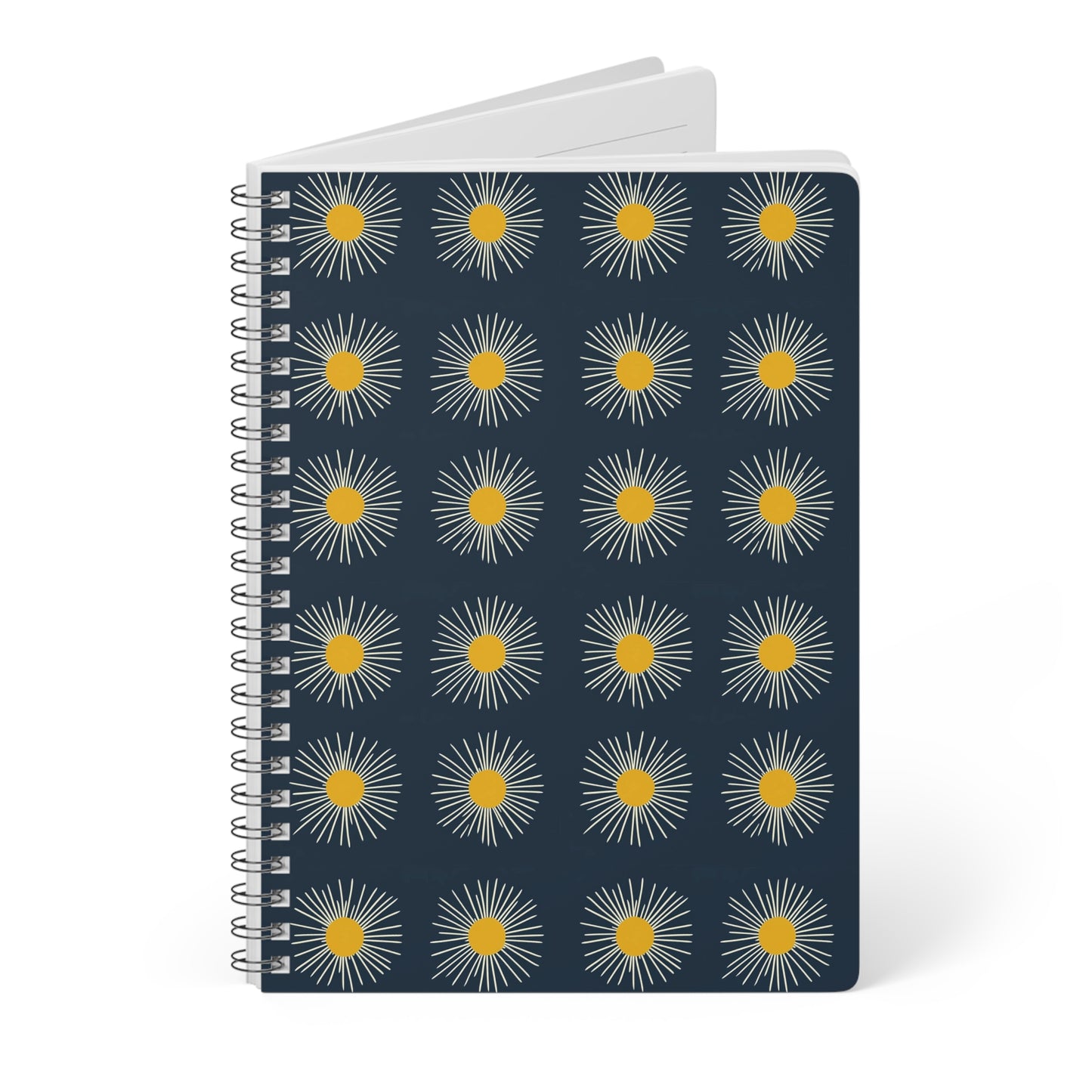 Midnight Burst Wirobound Notebook, Journal, A5 Softcover