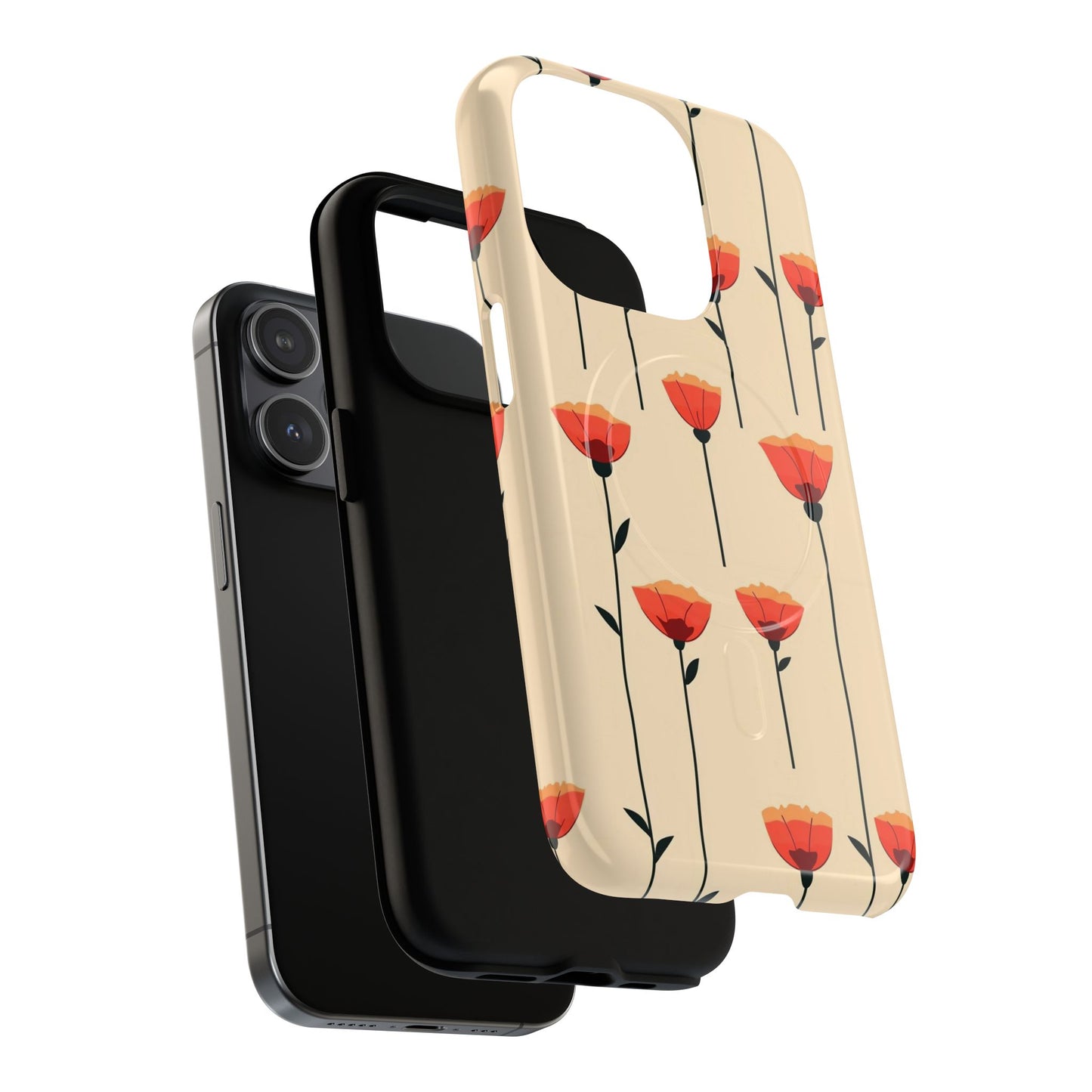 Poppy Line Tough Magnetic Phone Case