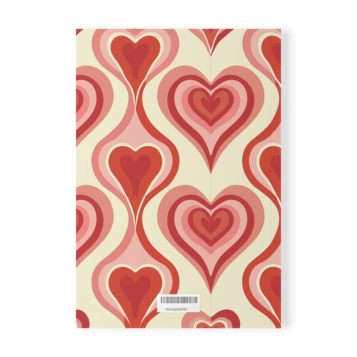 Velvet Stream Heart-Patterned Softcover Notebook, A5