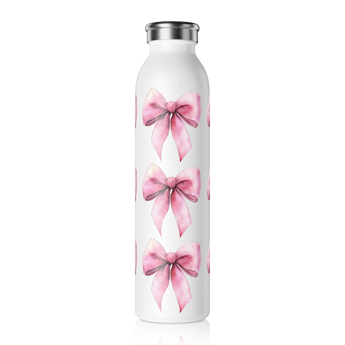 Coqueterie Pink Bow Slim Water Bottle