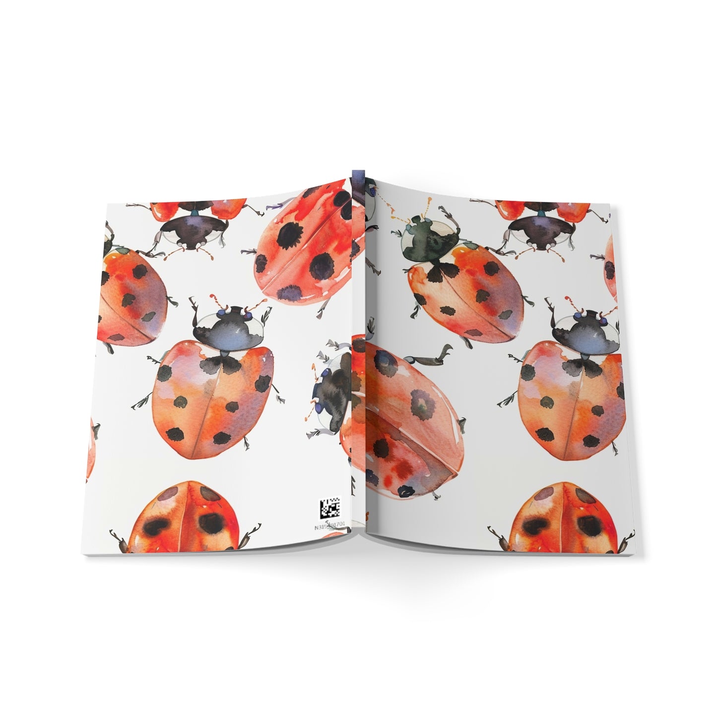 Lucky Swarm Ladybug Art Softcover Notebook, A5