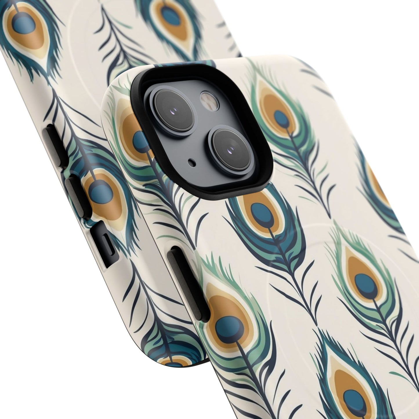 Peacock Feather Phone Tough Magnetic Case