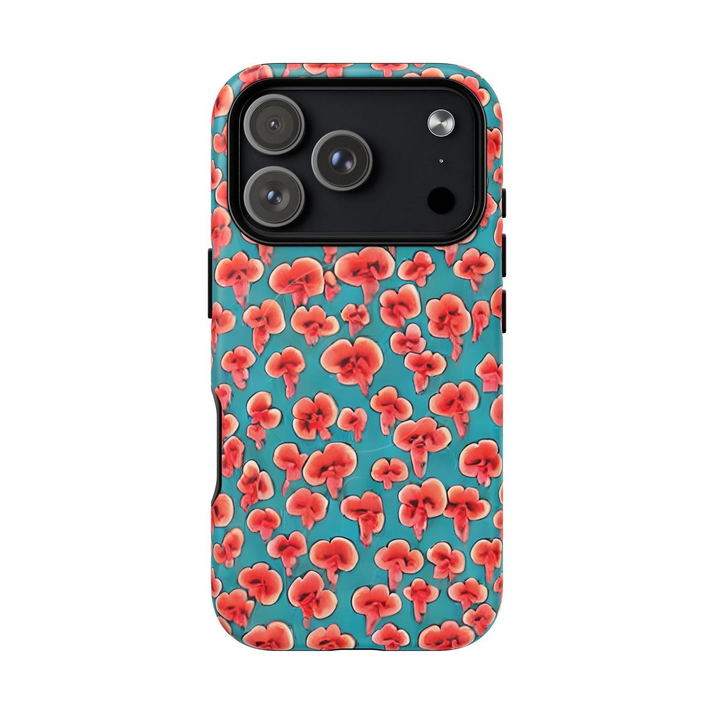 Coral & Teal Abstract Floral Tough Magnetic Case