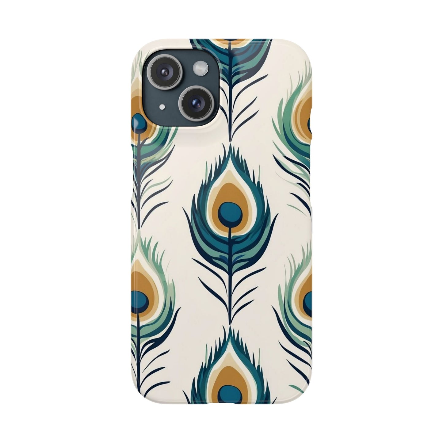 Peacock Feather Phone Snap Case