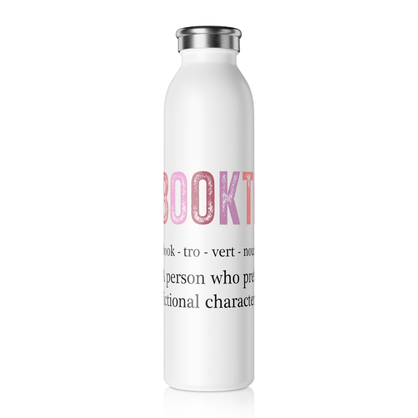 Booktrovert Slim Water Bottle