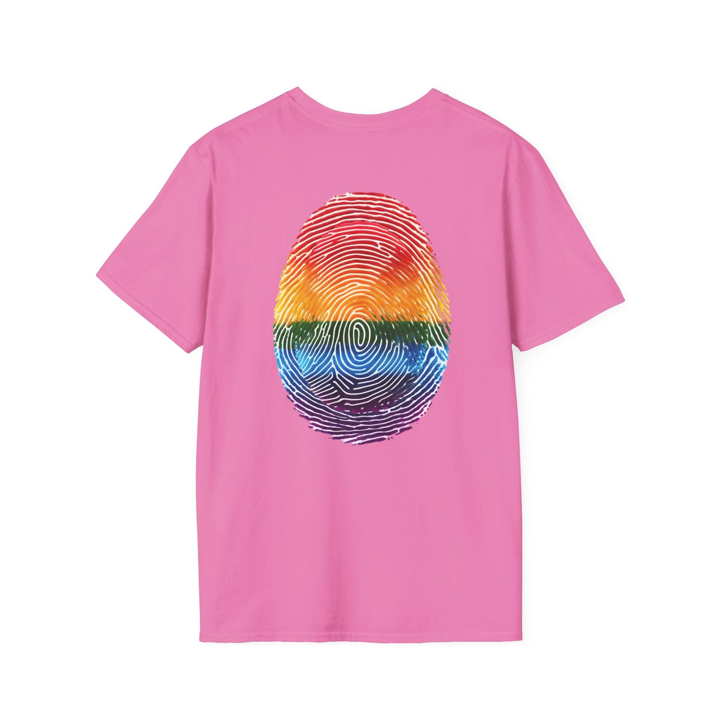 Pride Rainbow Stripes & Fingerprint T-Shirt