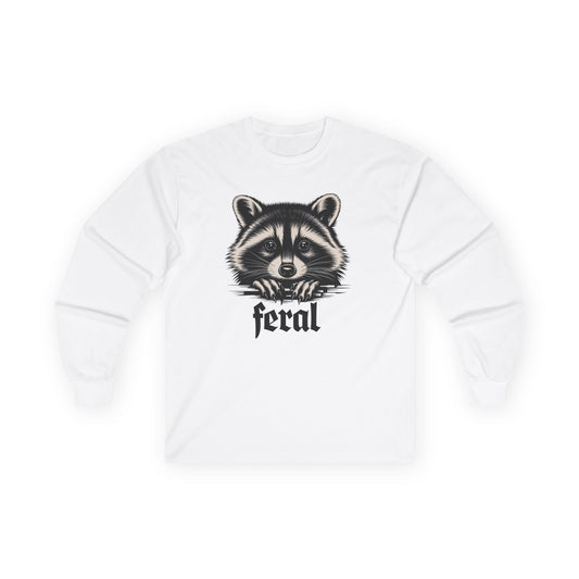 Feral Raccoon Unisex Ultra Cotton Long Sleeve Tee