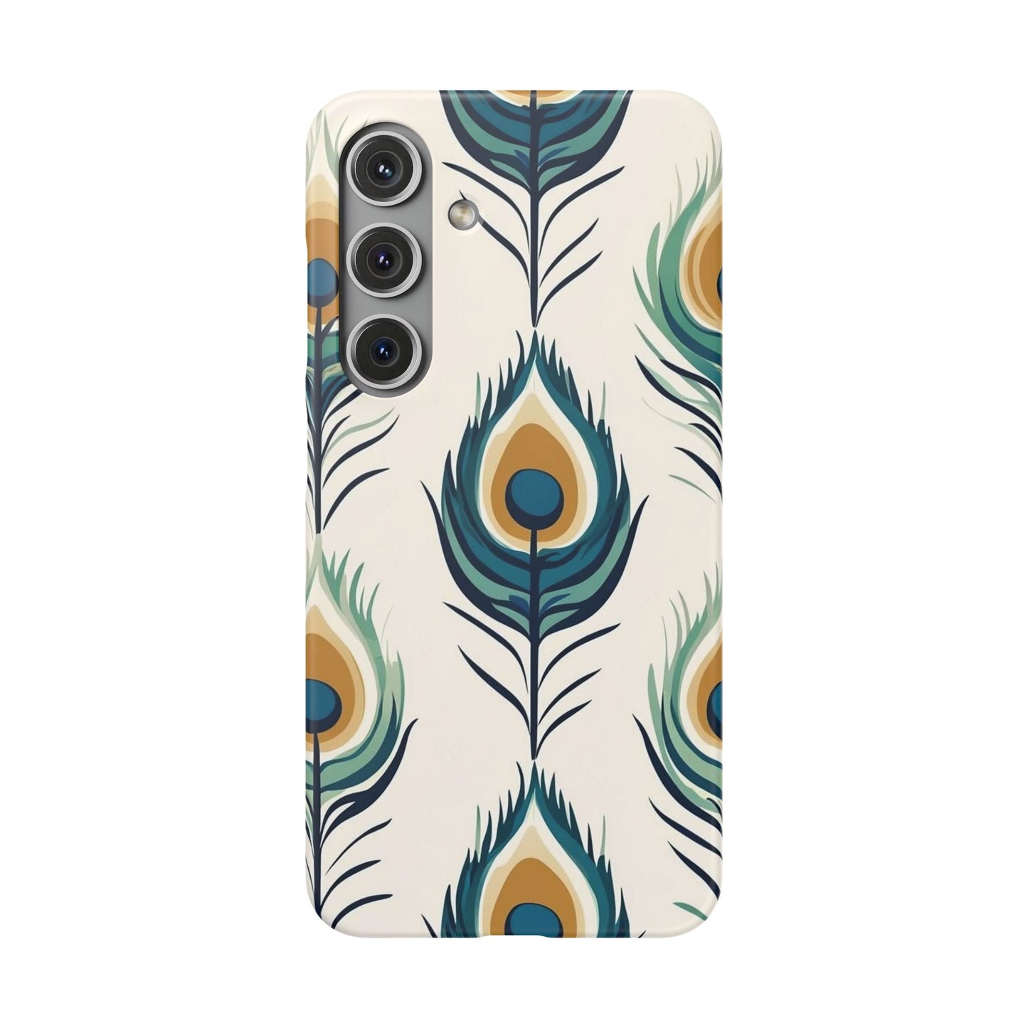 Peacock Feather Phone Snap Case