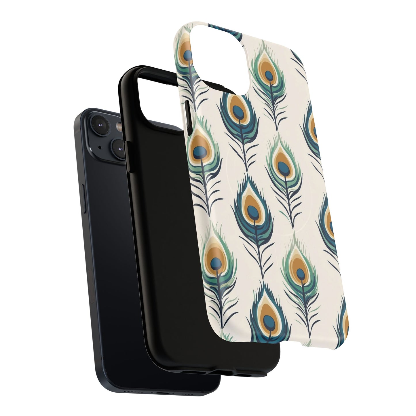 Peacock Feather Phone Tough Magnetic Case