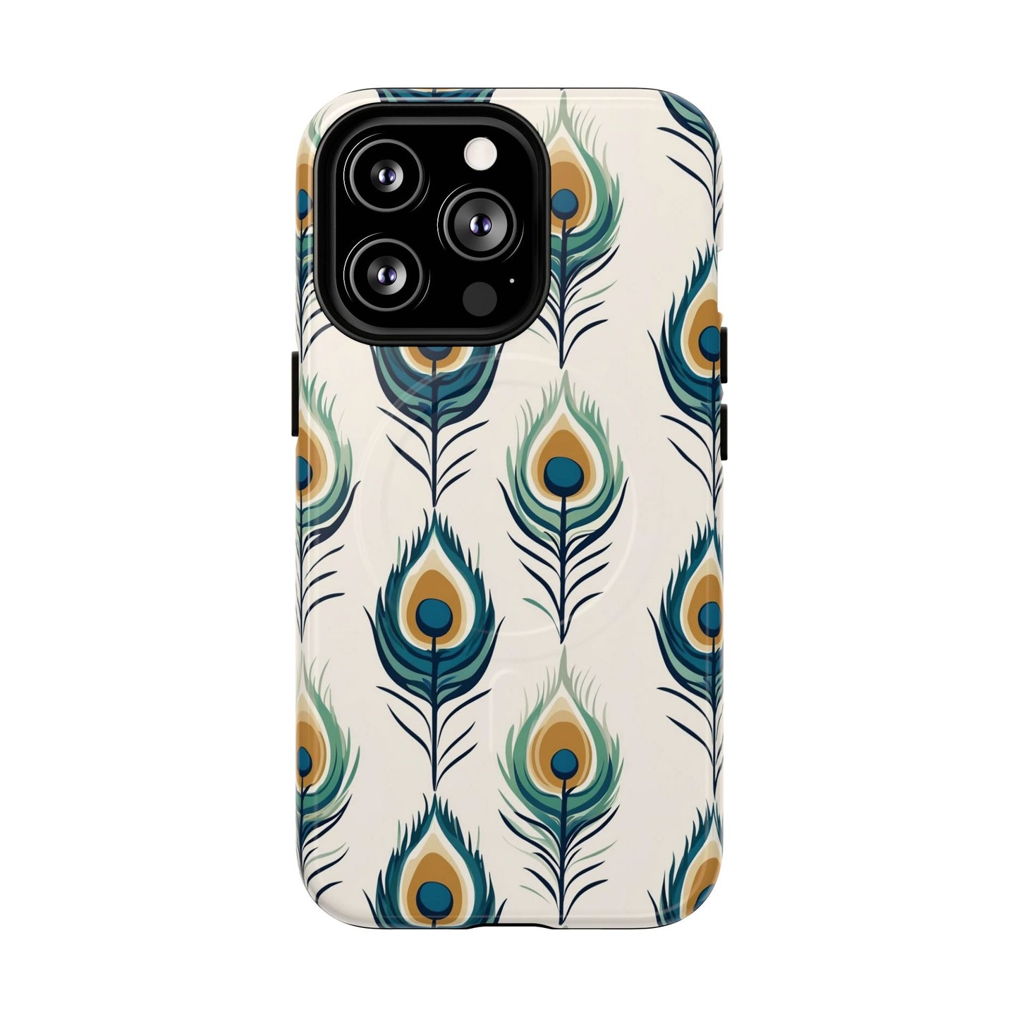 Peacock Feather Phone Tough Magnetic Case