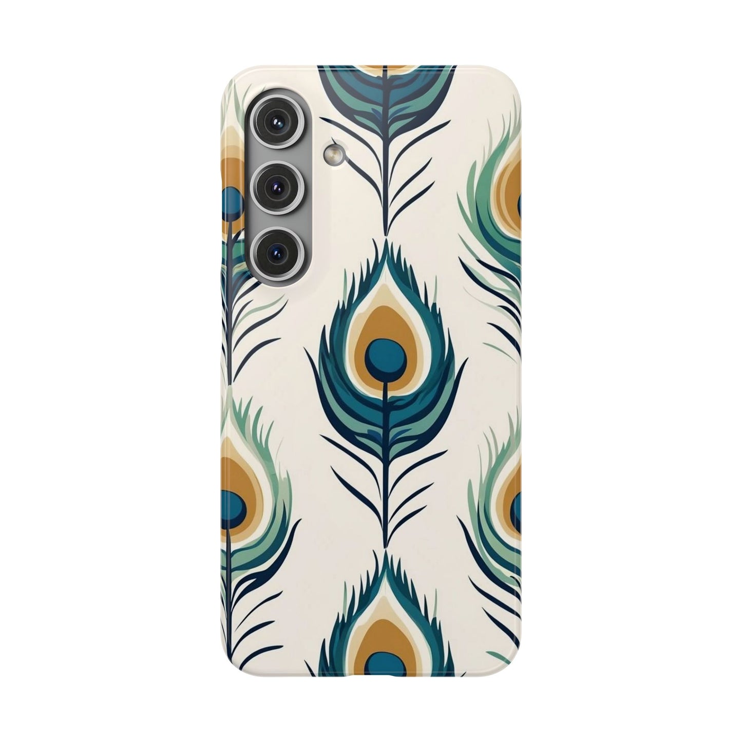 Peacock Feather Phone Snap Case