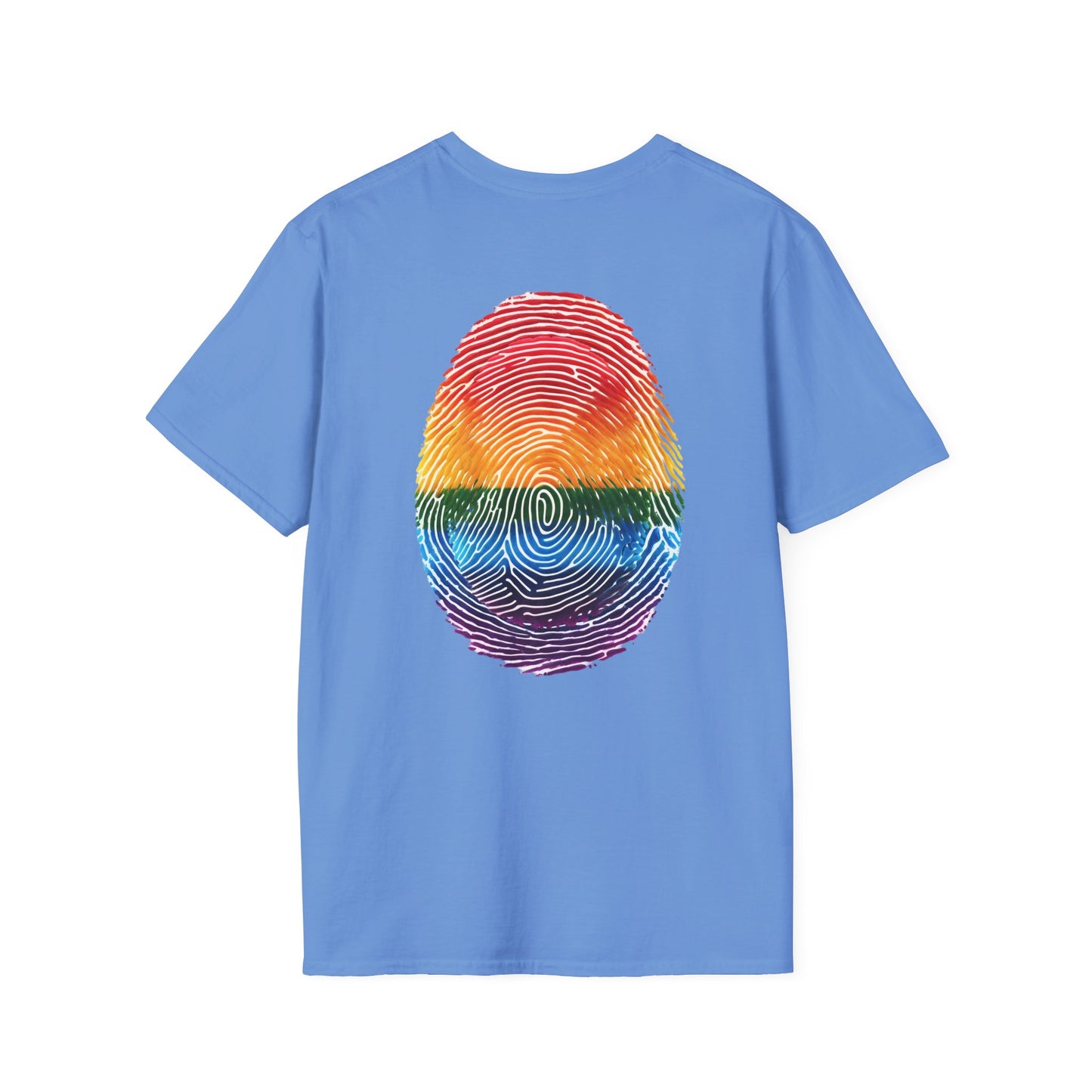 Pride Rainbow Stripes & Fingerprint T-Shirt