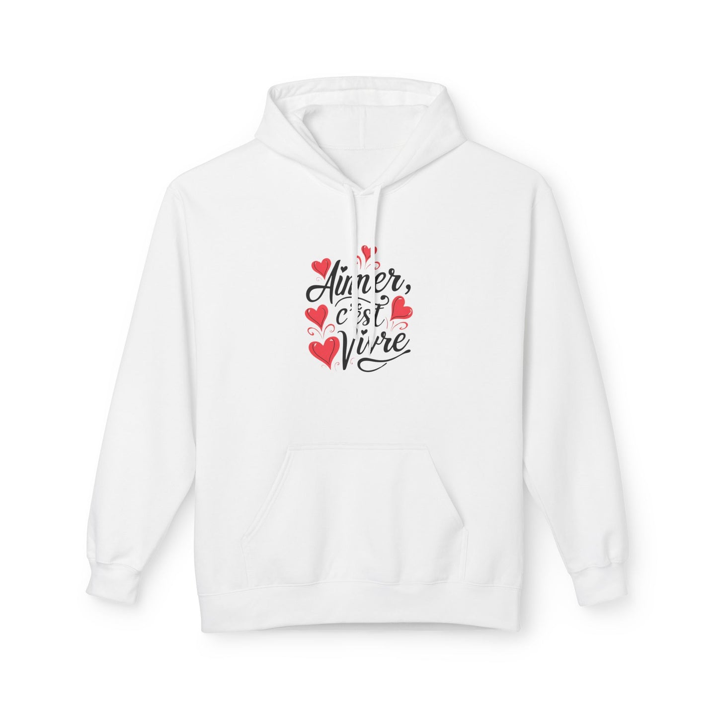 Aimer c'est Vivre (to love is to live) Unisex Softstyle Fleece Hoodie