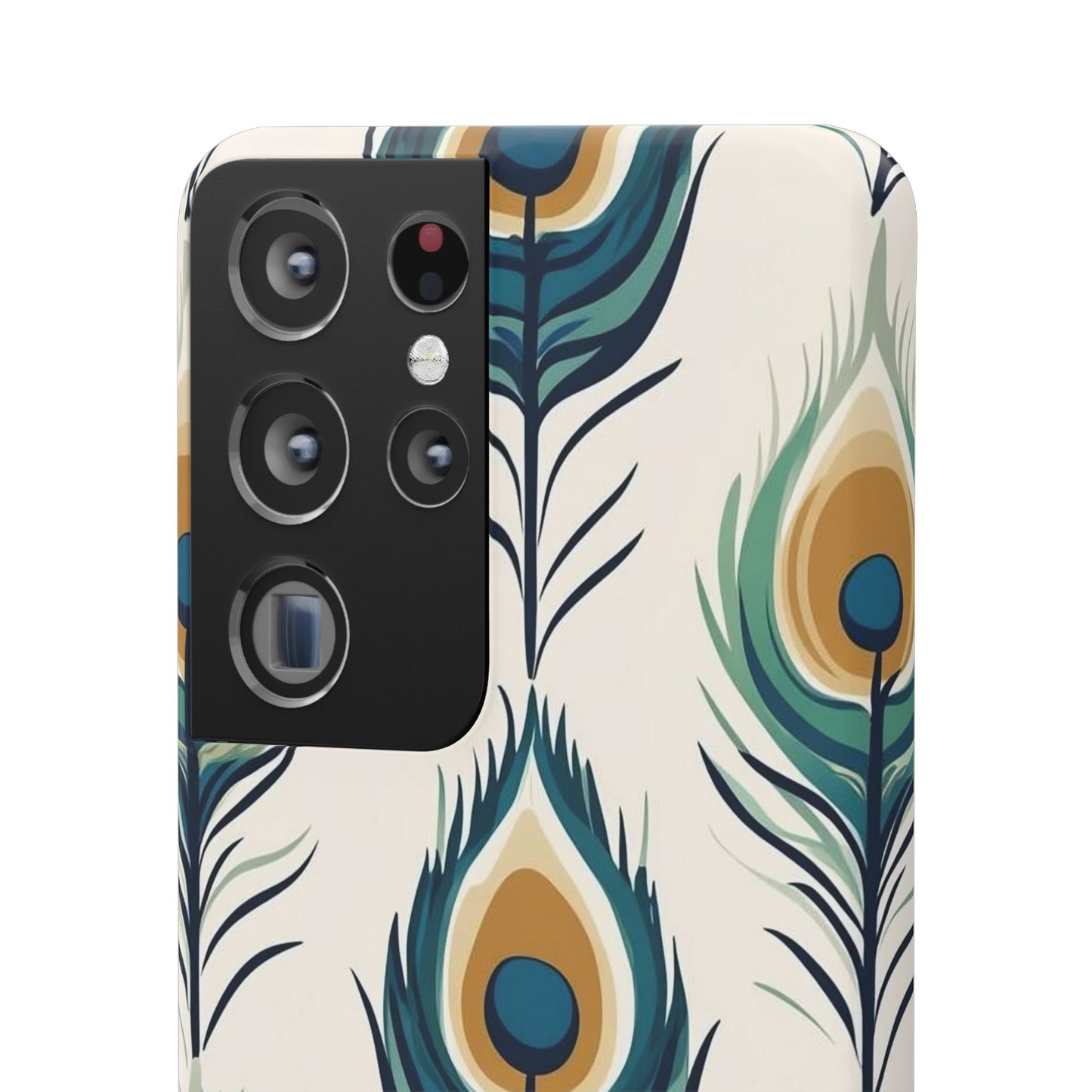 Peacock Feather Phone Snap Case