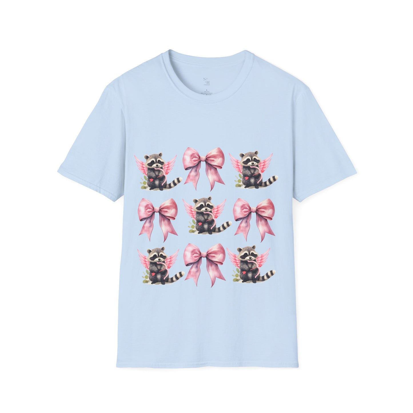 Raccoon Coquette Pink Bow T-Shirt