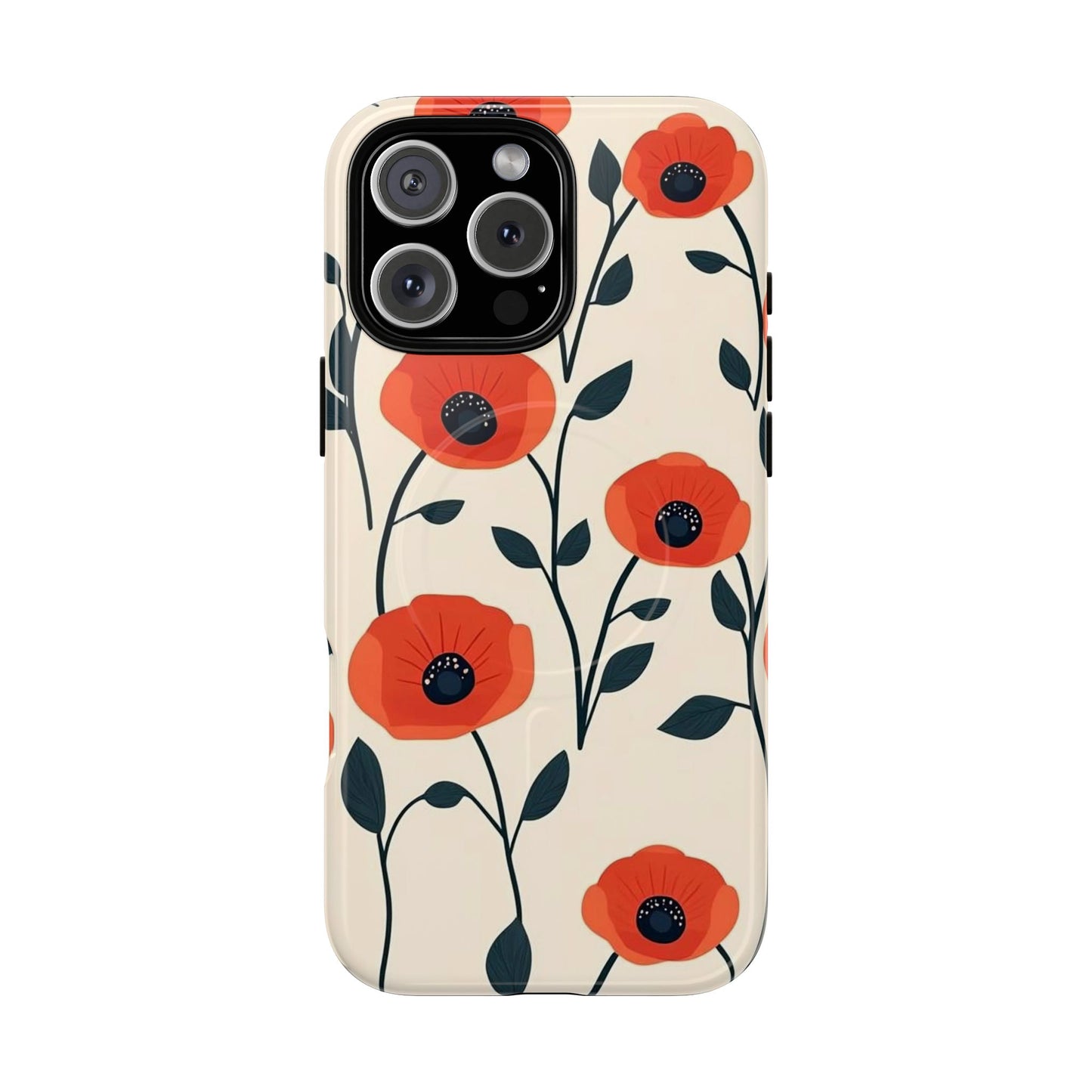 Poppy Fields Tough Magnetic Phone Case