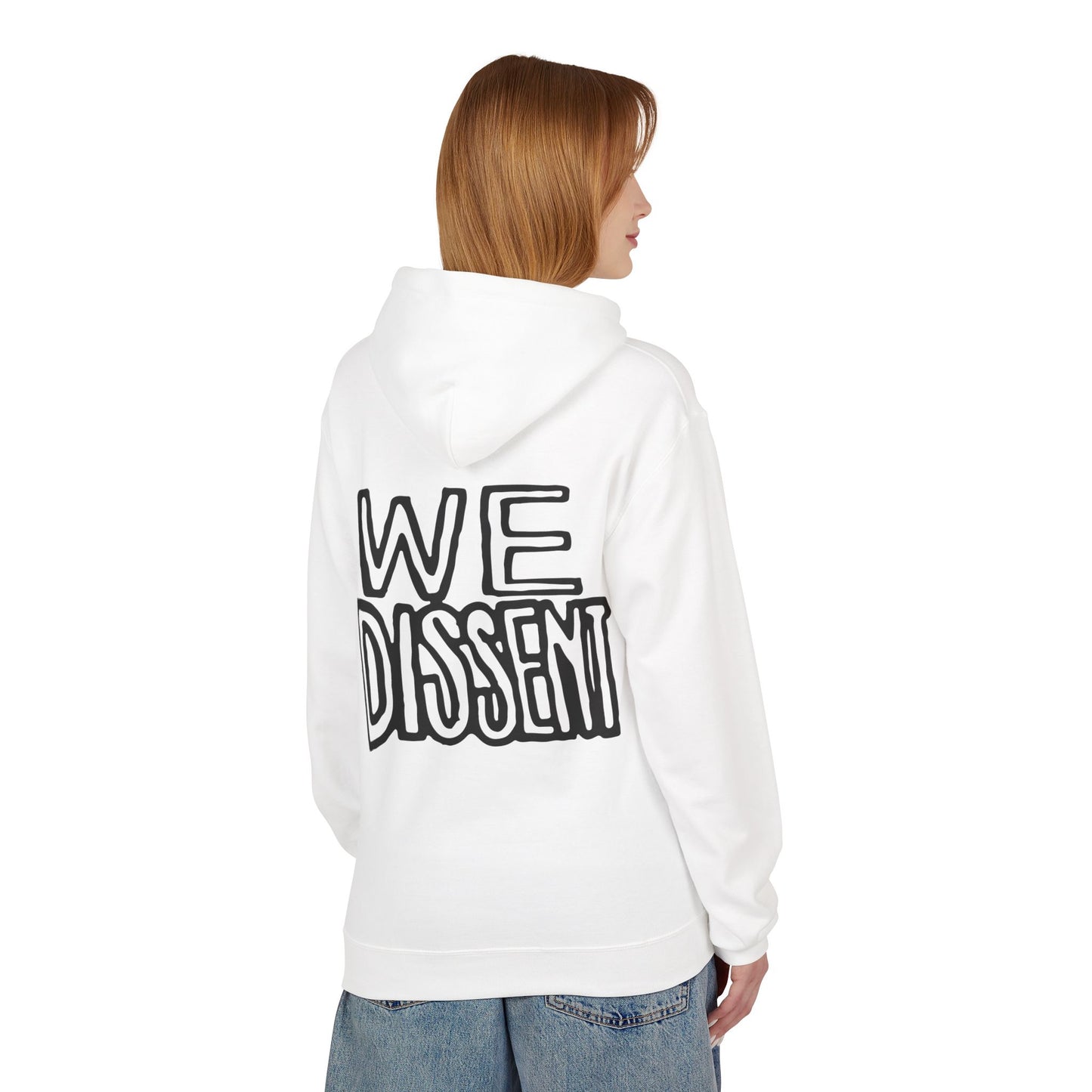 Unisex Graphic Fleece Hoodie We Dissent Lace Collar