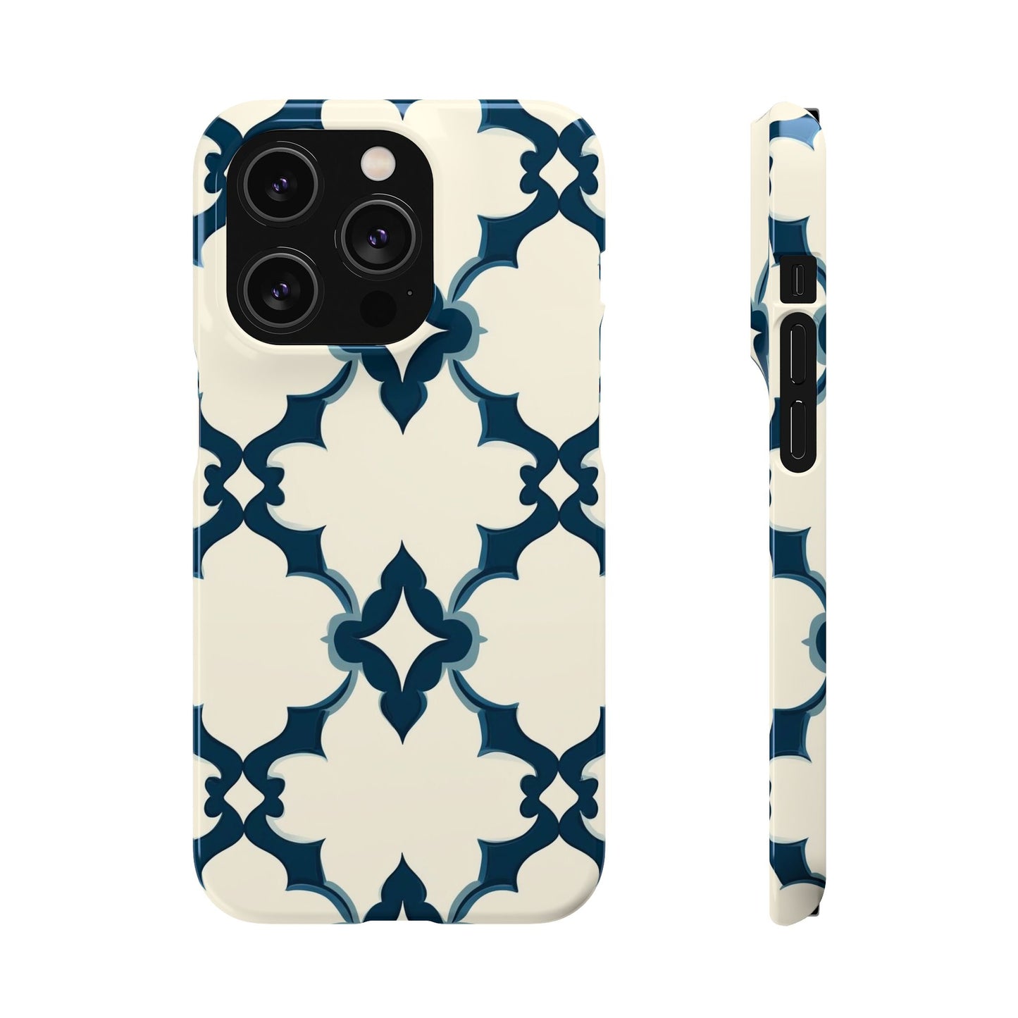 Midnight Quatrefoil Snap Case