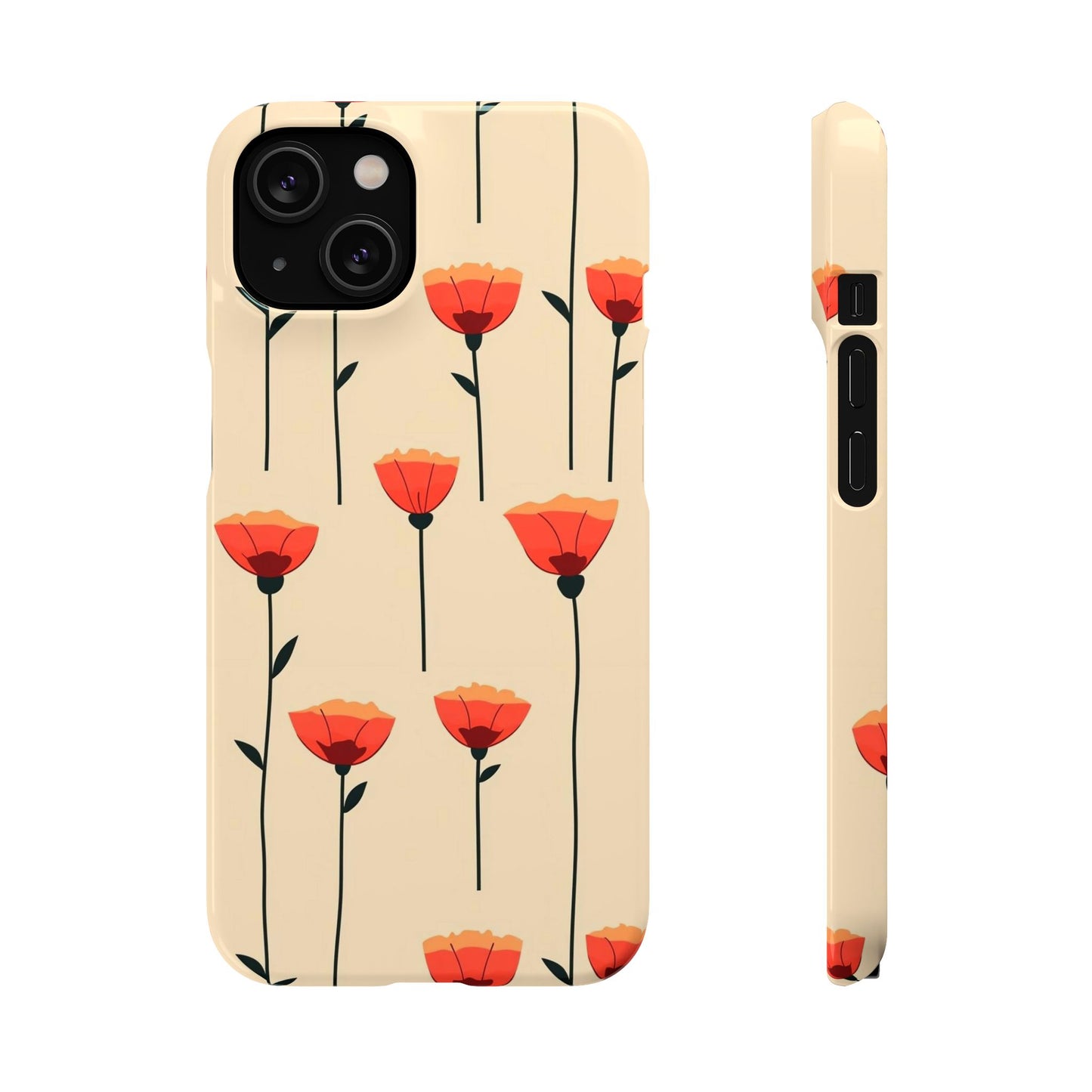 Poppy Line Snap Phone Case