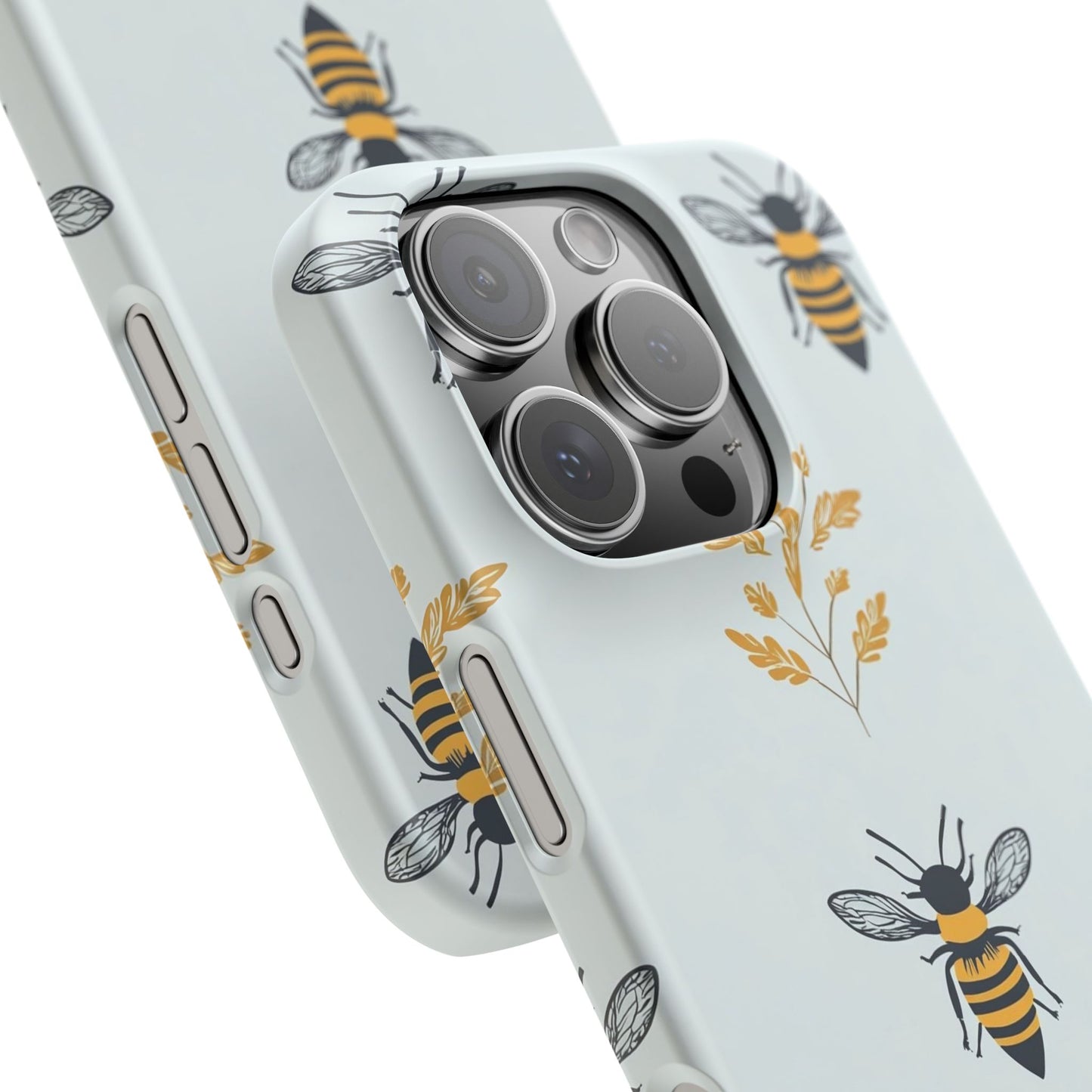 Blue Buzzing Bees Snap Case