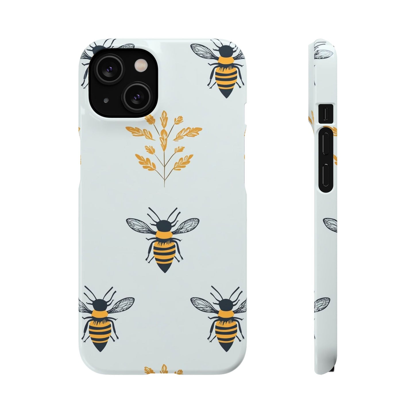 Blue Buzzing Bees Snap Case