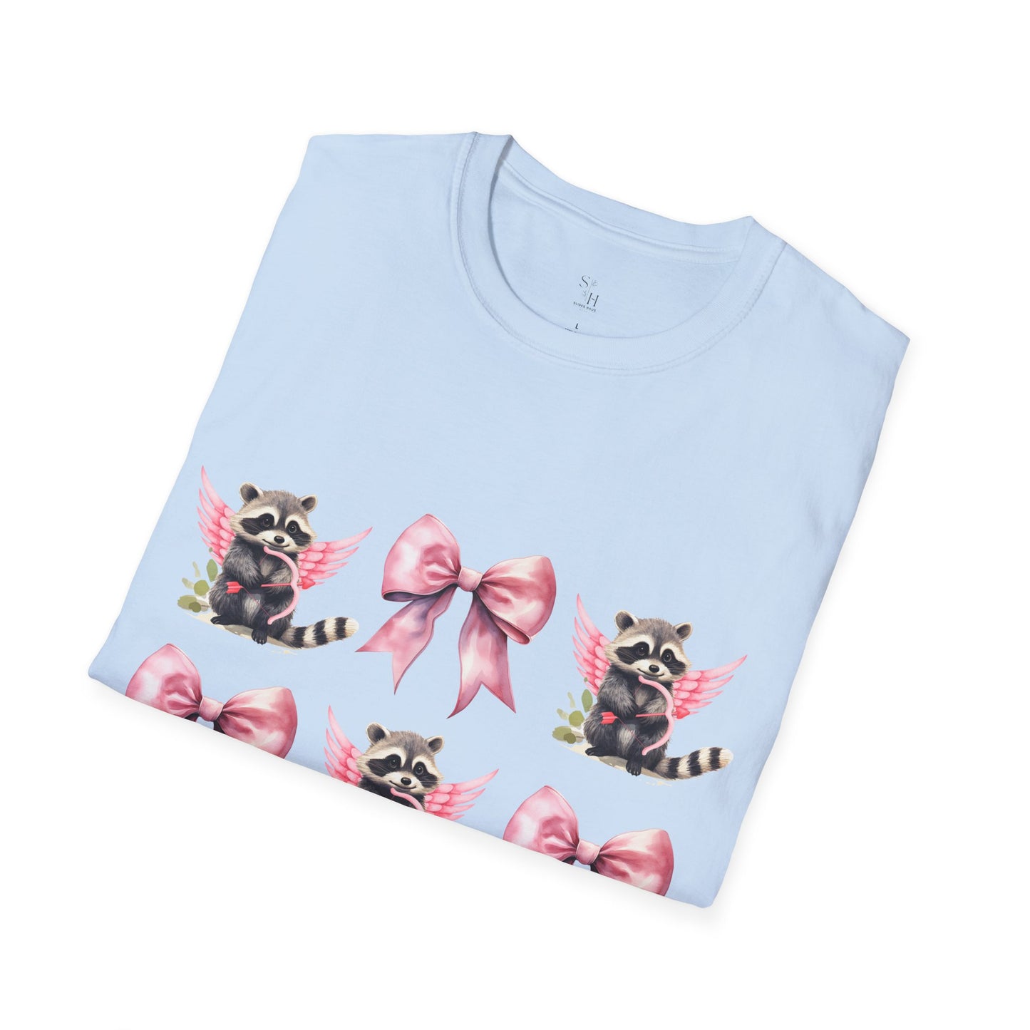 Raccoon Coquette Pink Bow T-Shirt