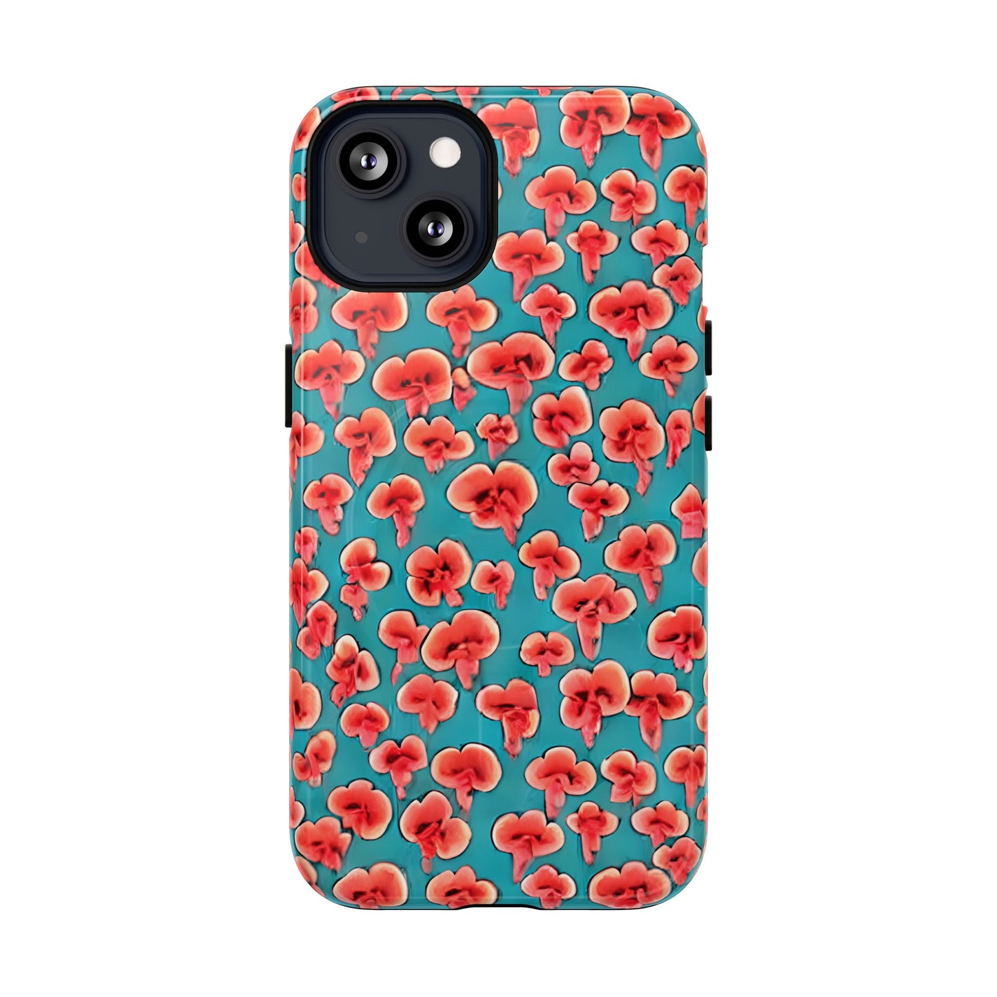 Coral & Teal Abstract Floral Tough Magnetic Case