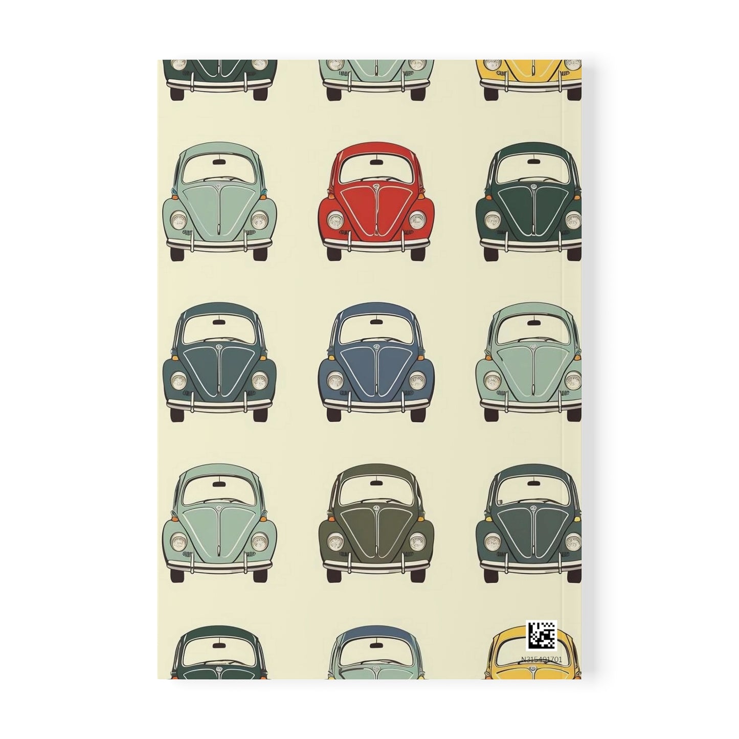 Vintage Car Pattern Softcover Notebook A5