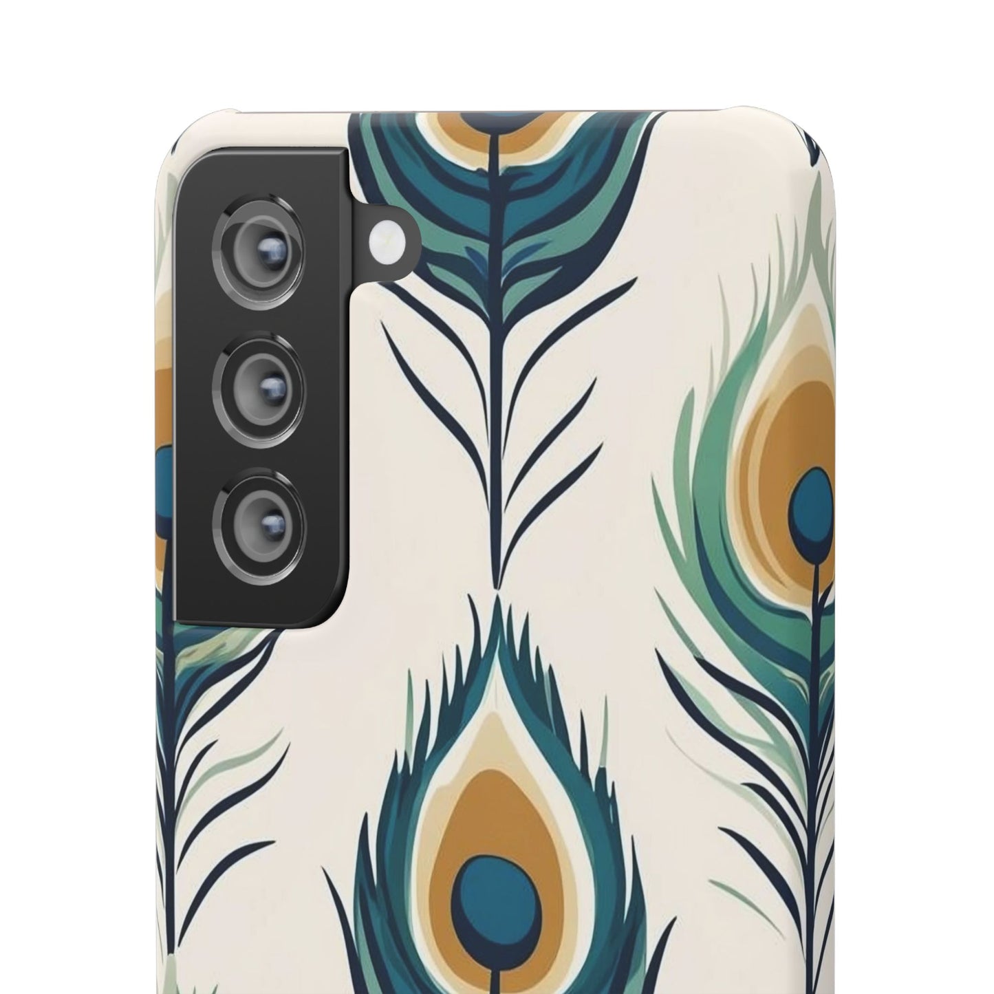 Peacock Feather Phone Snap Case