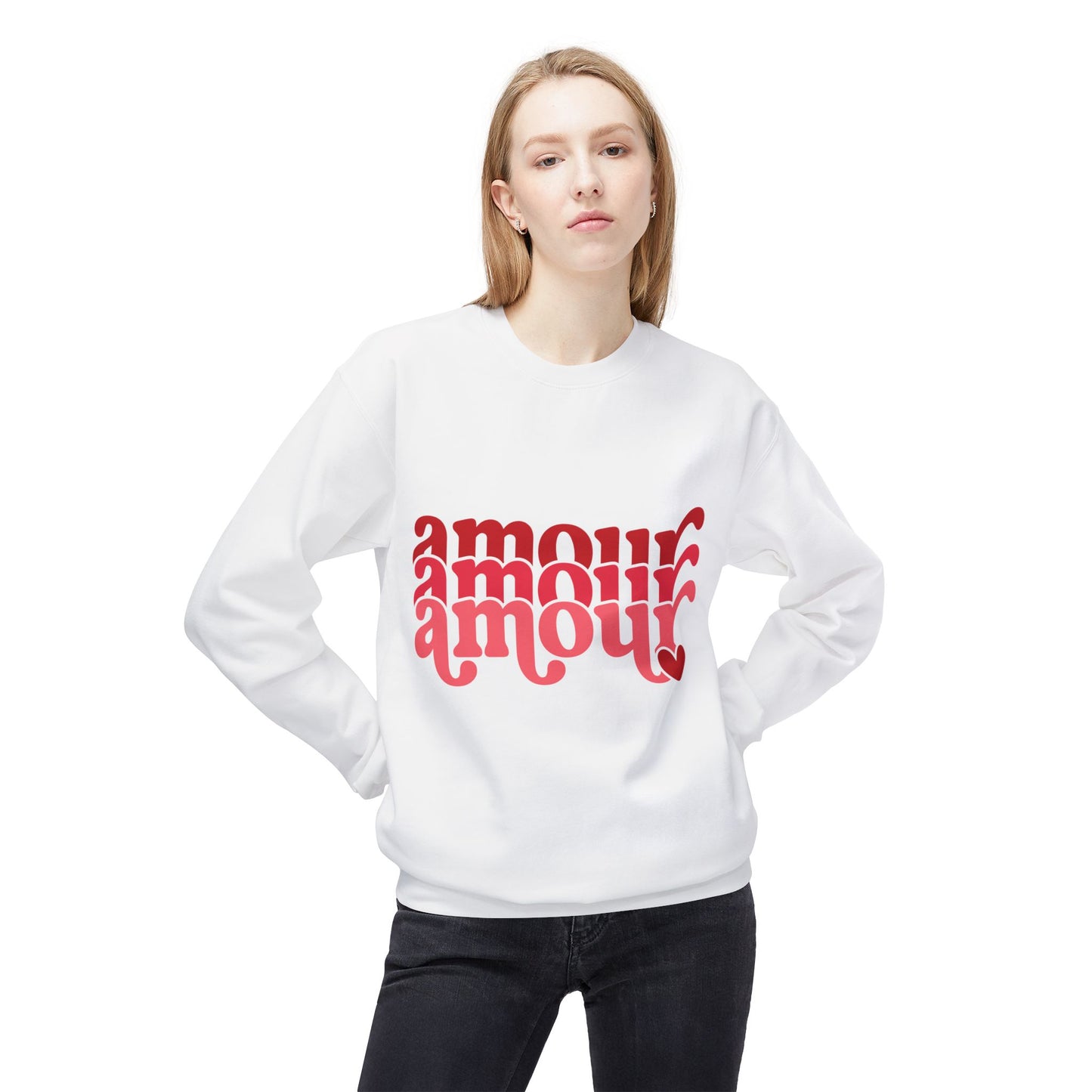 amour  + floating hearts Sweatshirt