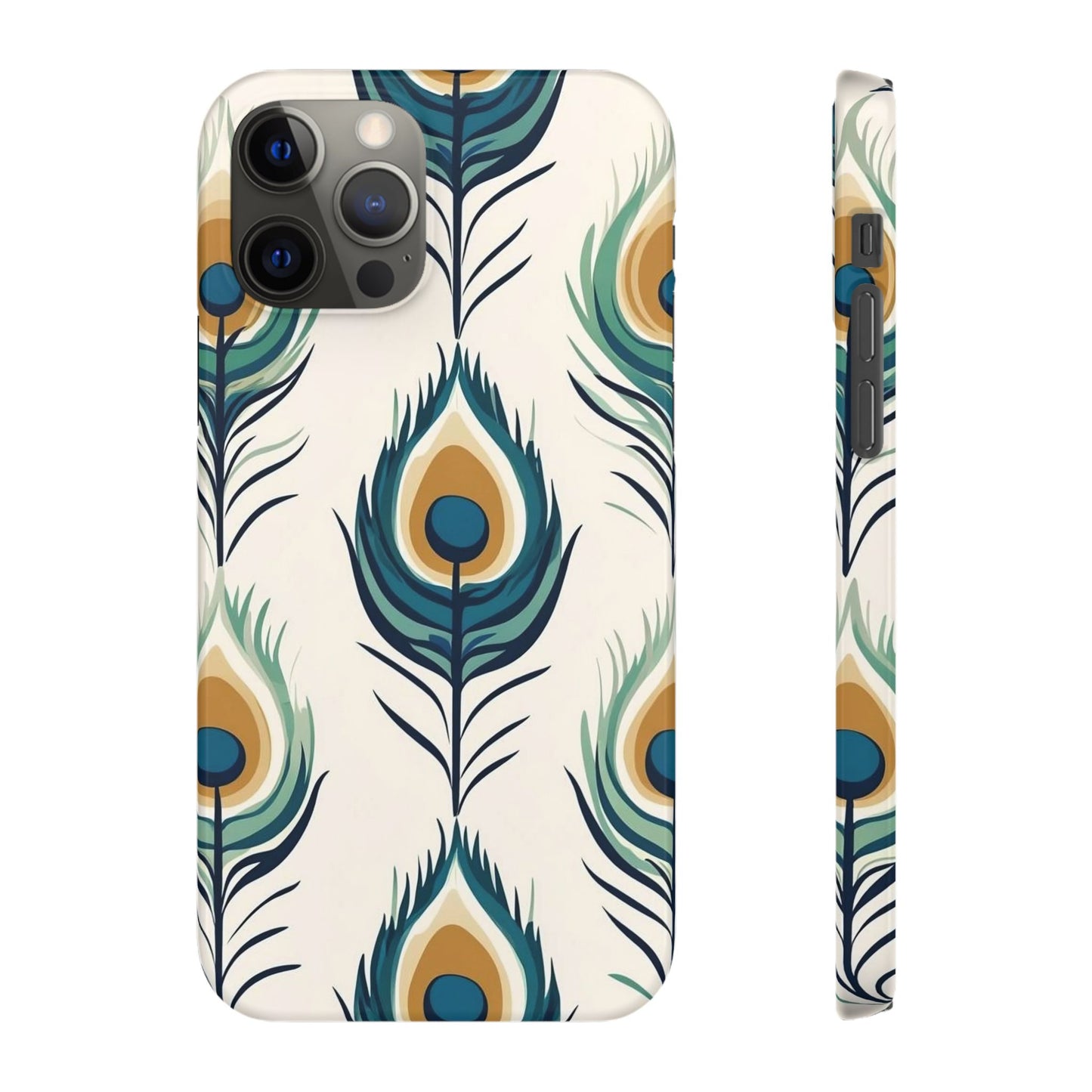 Peacock Feather Phone Snap Case