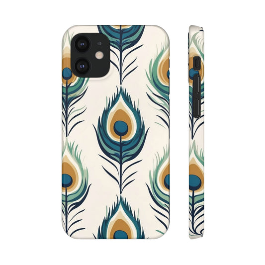 Peacock Feather Phone Snap Case